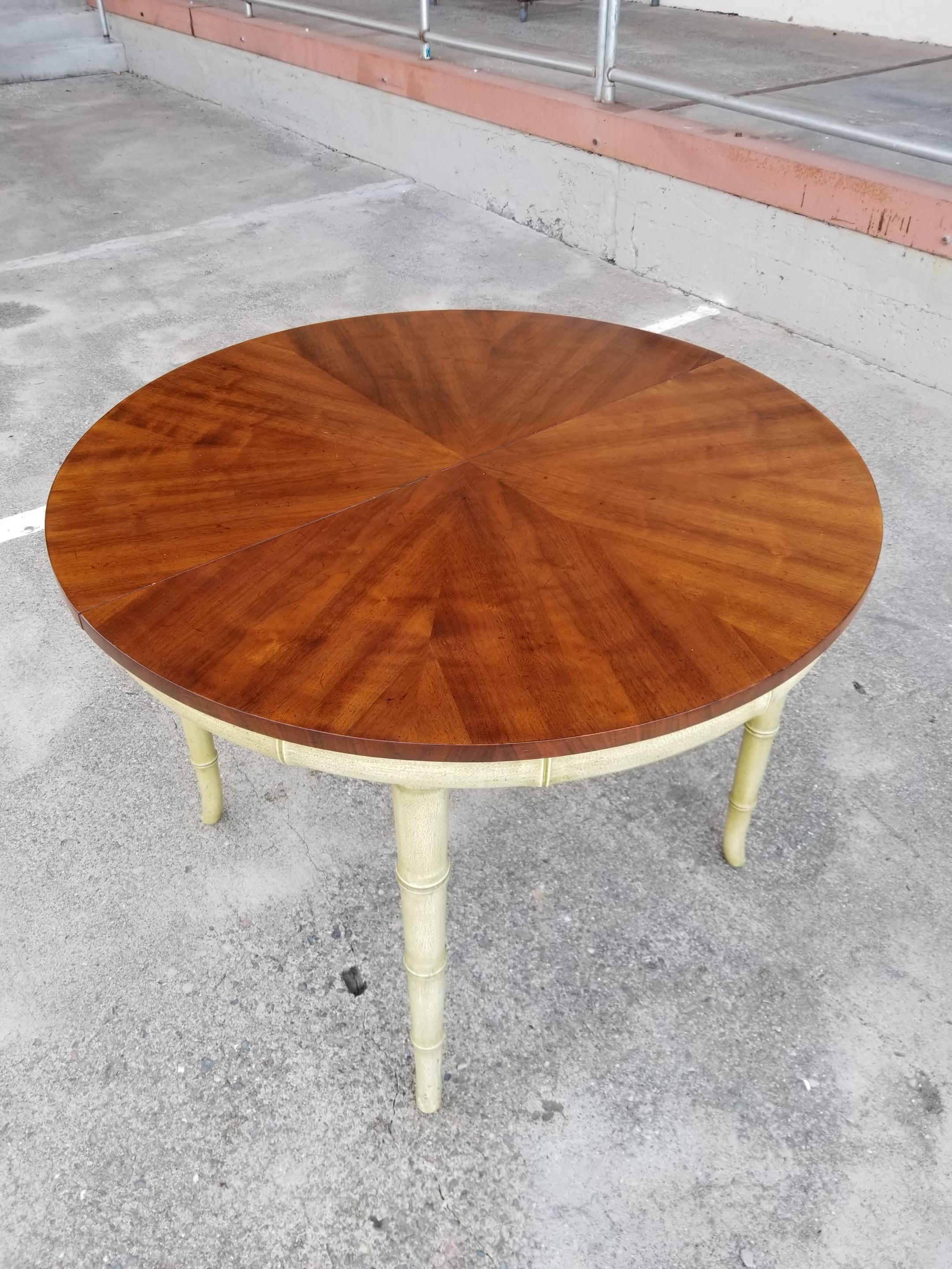 20th Century Henredon Faux Bamboo Dining Set, 7-Piece Set