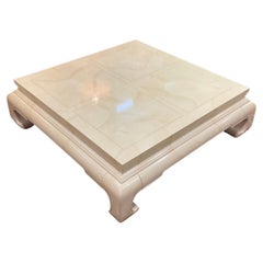 Henredon Faux Goatskin Collection Chinoiserie Coffee Table