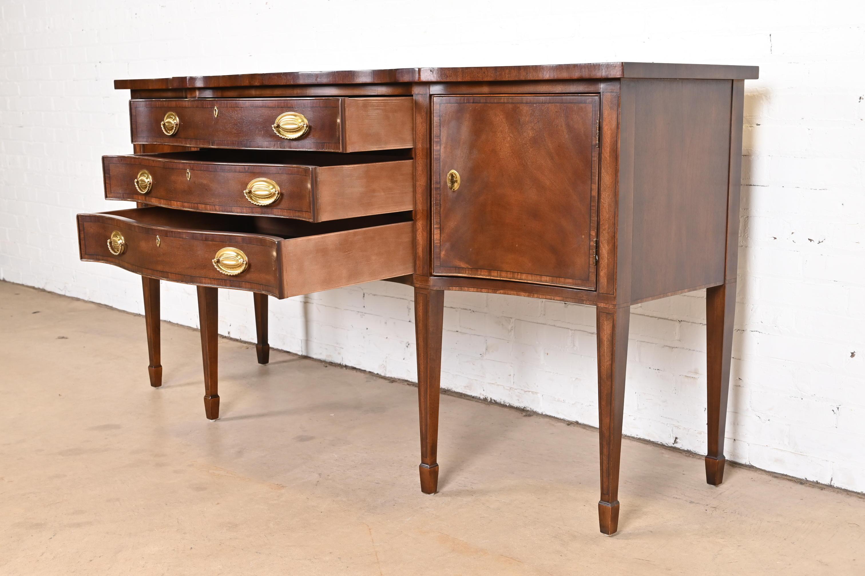 Henredon Federal Mahogany Bow Front Sideboard Credenza 4