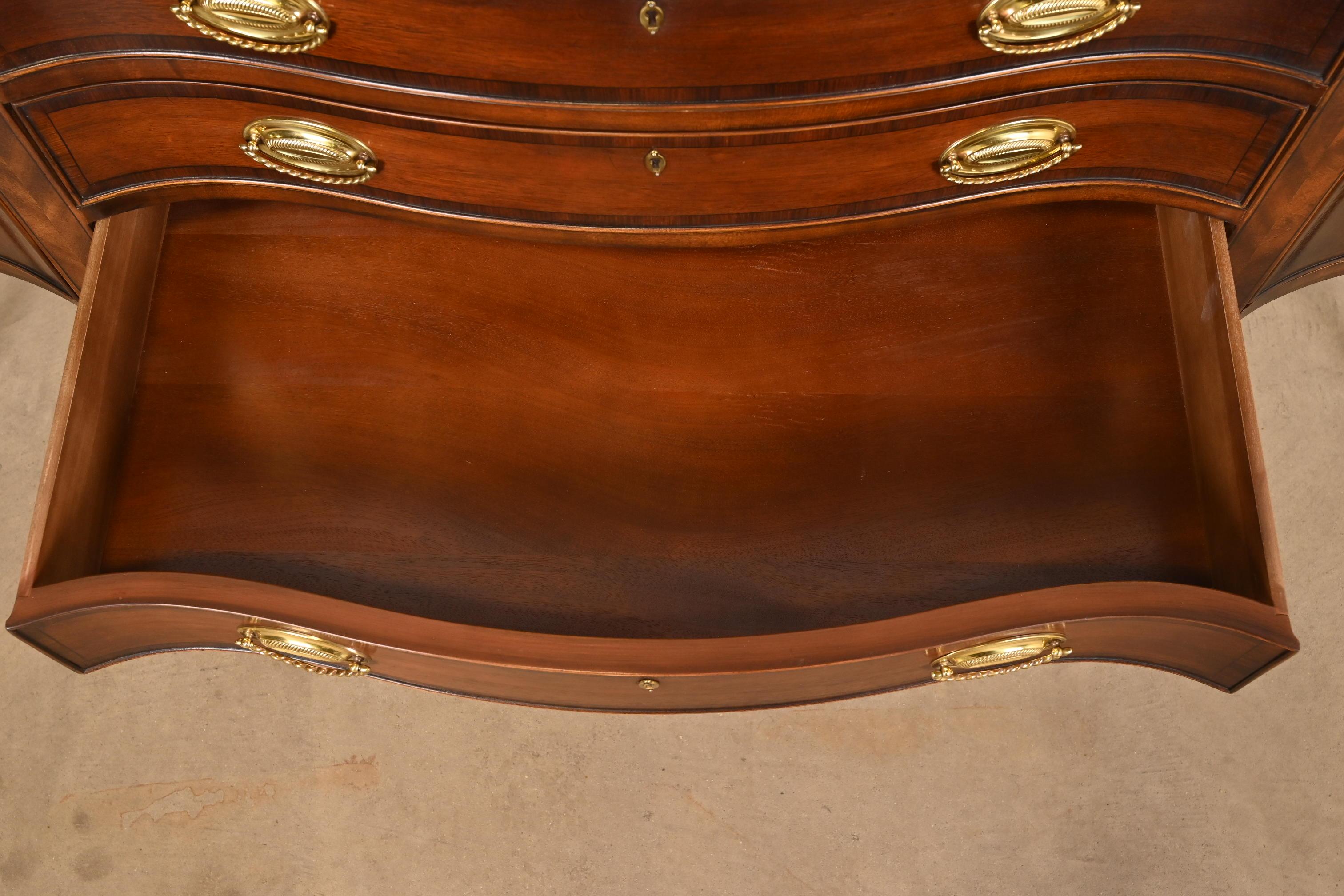 Henredon Federal Mahogany Bow Front Sideboard Credenza 1