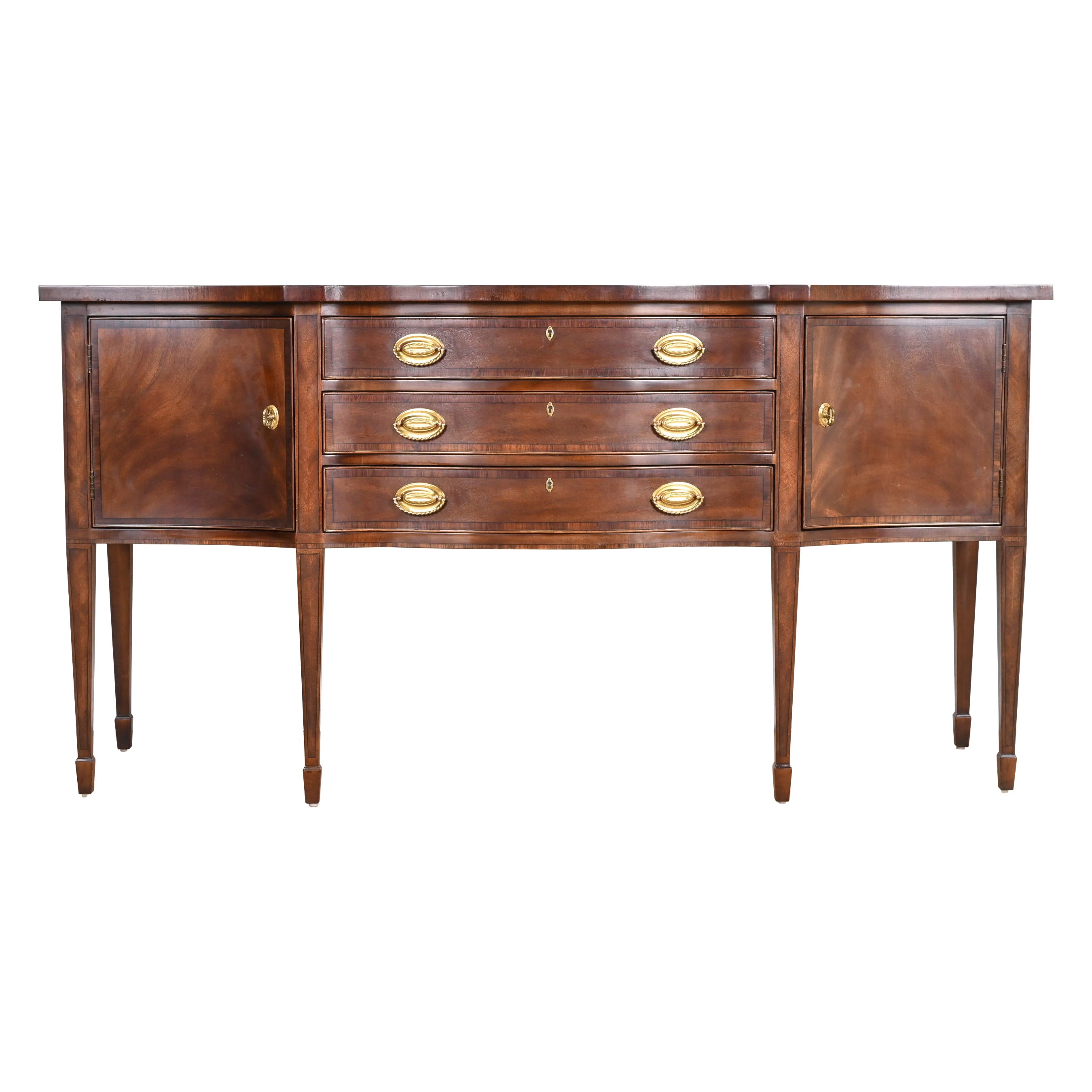 Henredon Federal Mahogany Bow Front Sideboard Credenza