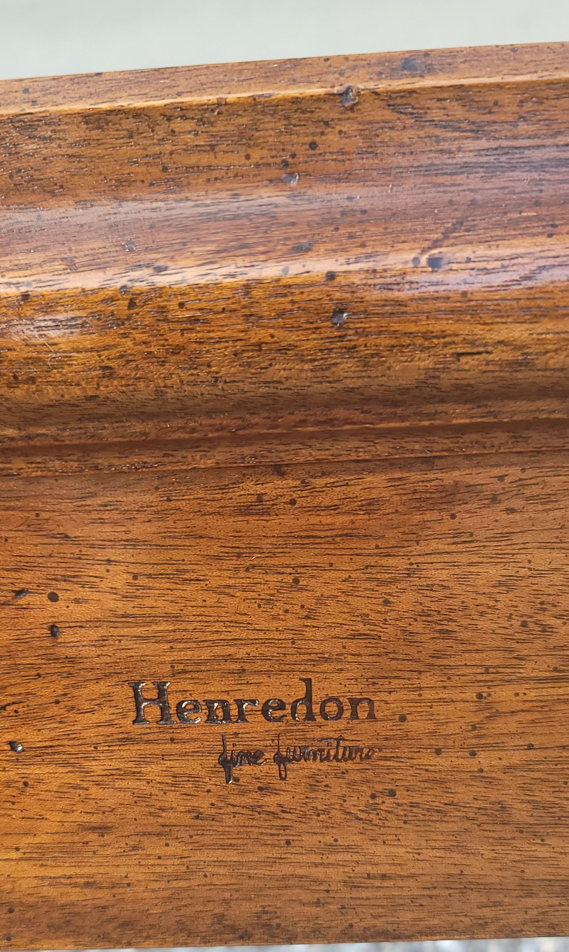 Henredon Fine Furniture Carved Walnut Queen Size / Full Size Headboard For Sale 2