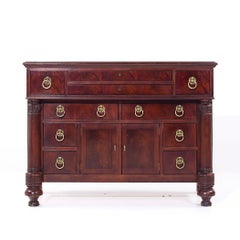 Henredon Flame Mahogany Commode 10 Drawer Chest Dresser