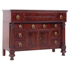 Henredon Flame Mahogany Commode 10 Drawer Chest Dresser