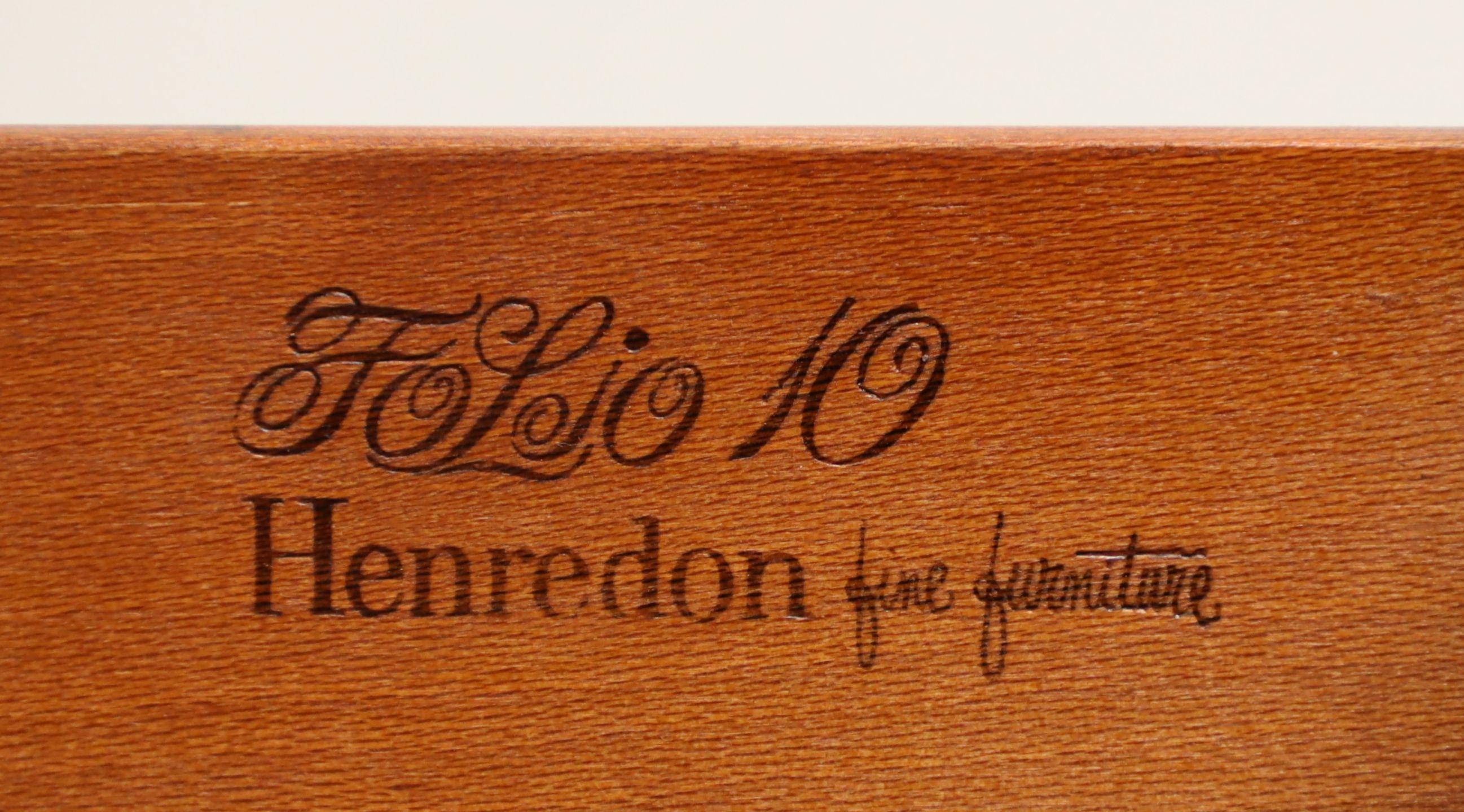 HENREDON Folio 10 Walnut Chippendale Style Secretary Desk 9