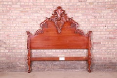 Henredon for Ralph Lauren Baroque Carved Mahogany Queen Size Headboard