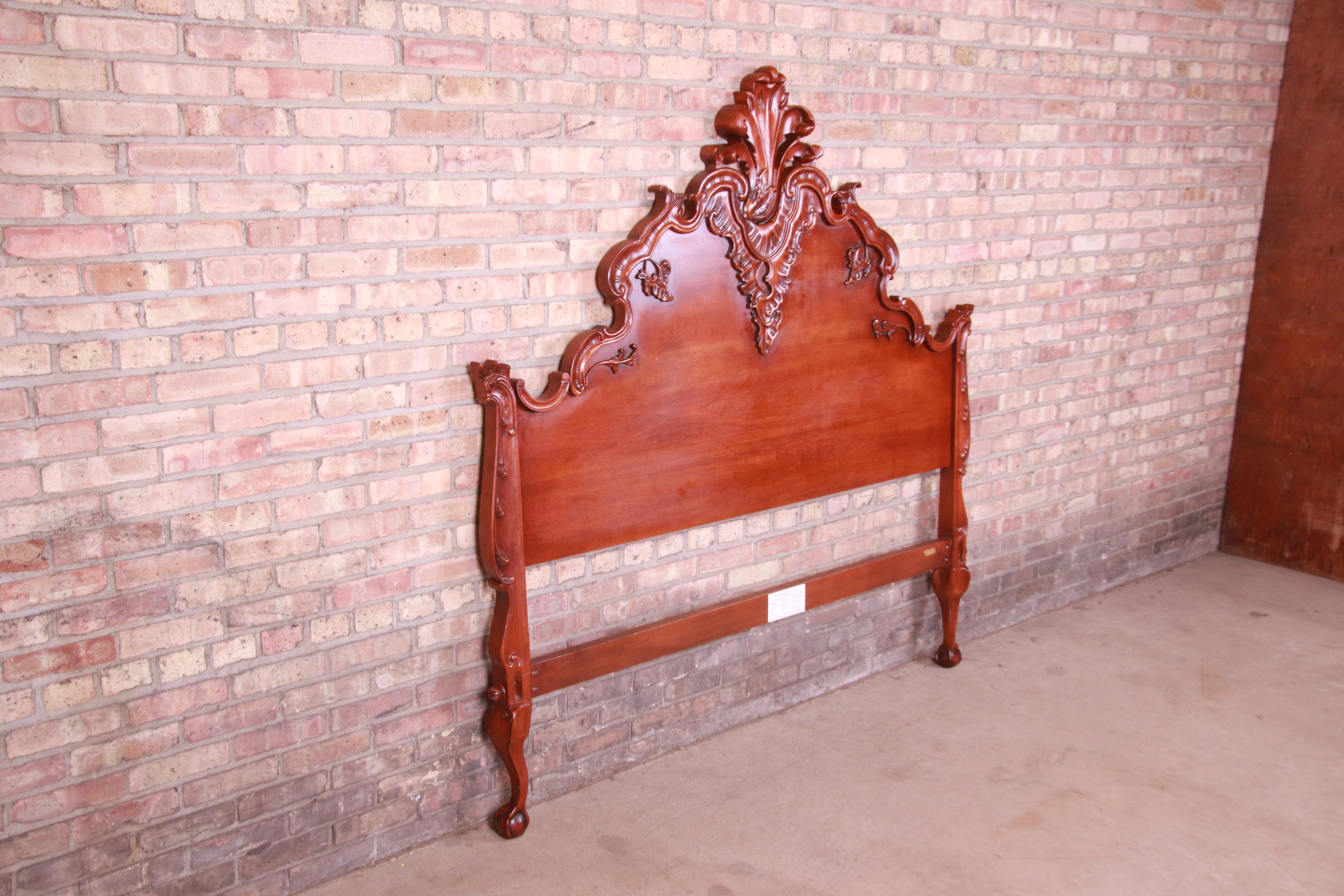 20th Century Henredon for Ralph Lauren Baroque Carved Mahogany Queen Size Headboard