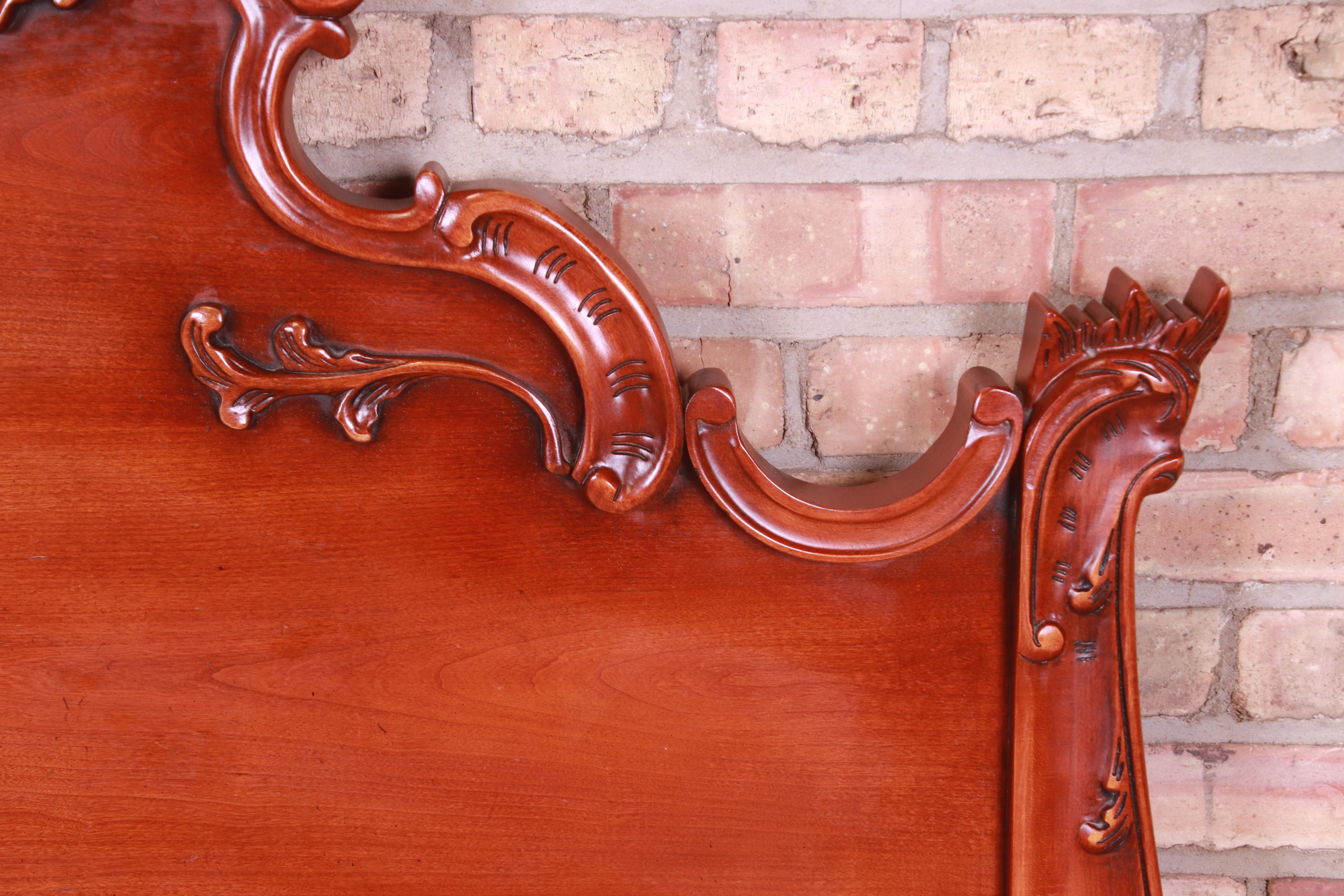 Henredon for Ralph Lauren Baroque Carved Mahogany Queen Size Headboard 2