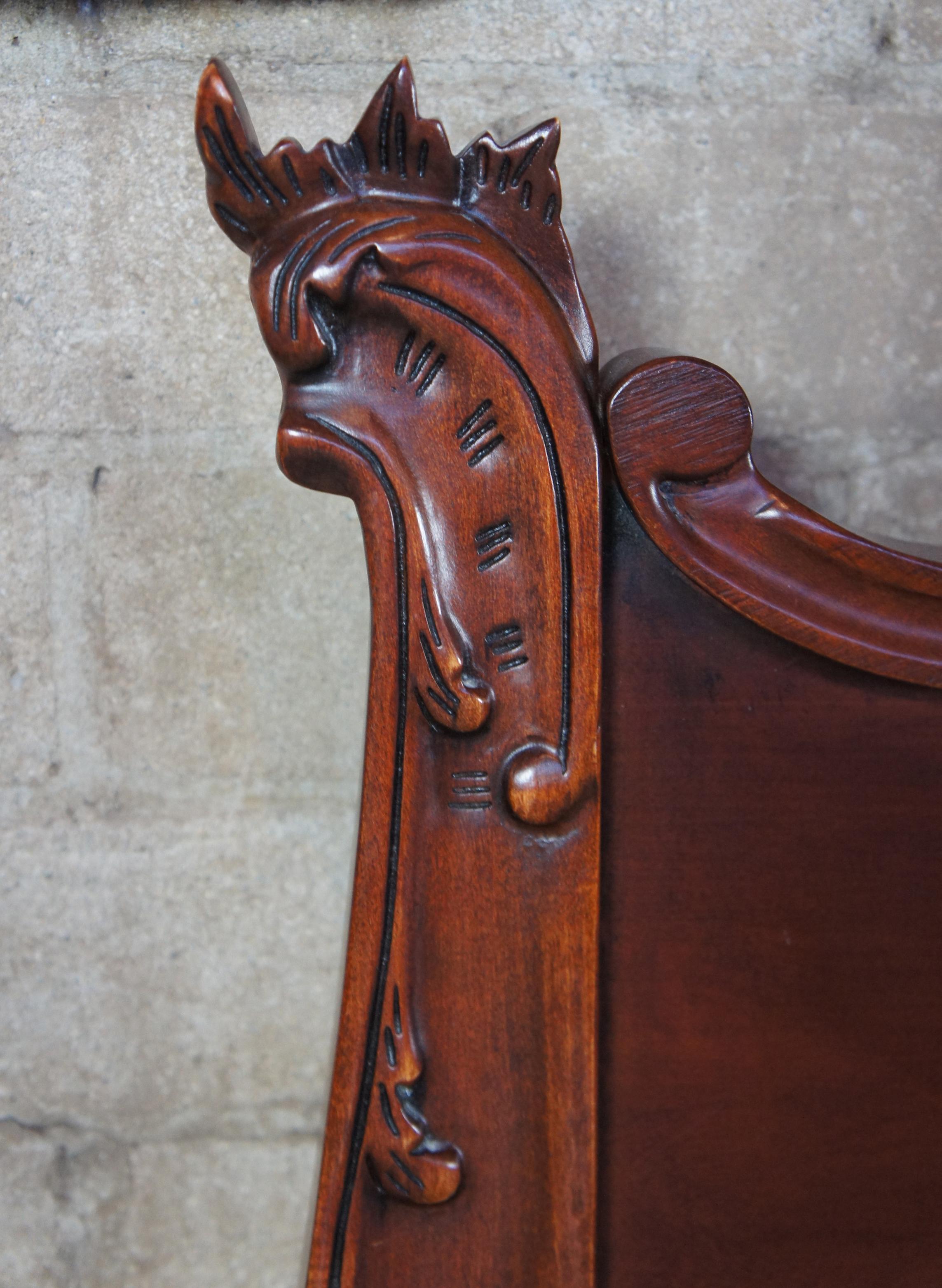 Henredon for Ralph Lauren Hudson Chippendale Style Baroque Mahogany King Bed 3