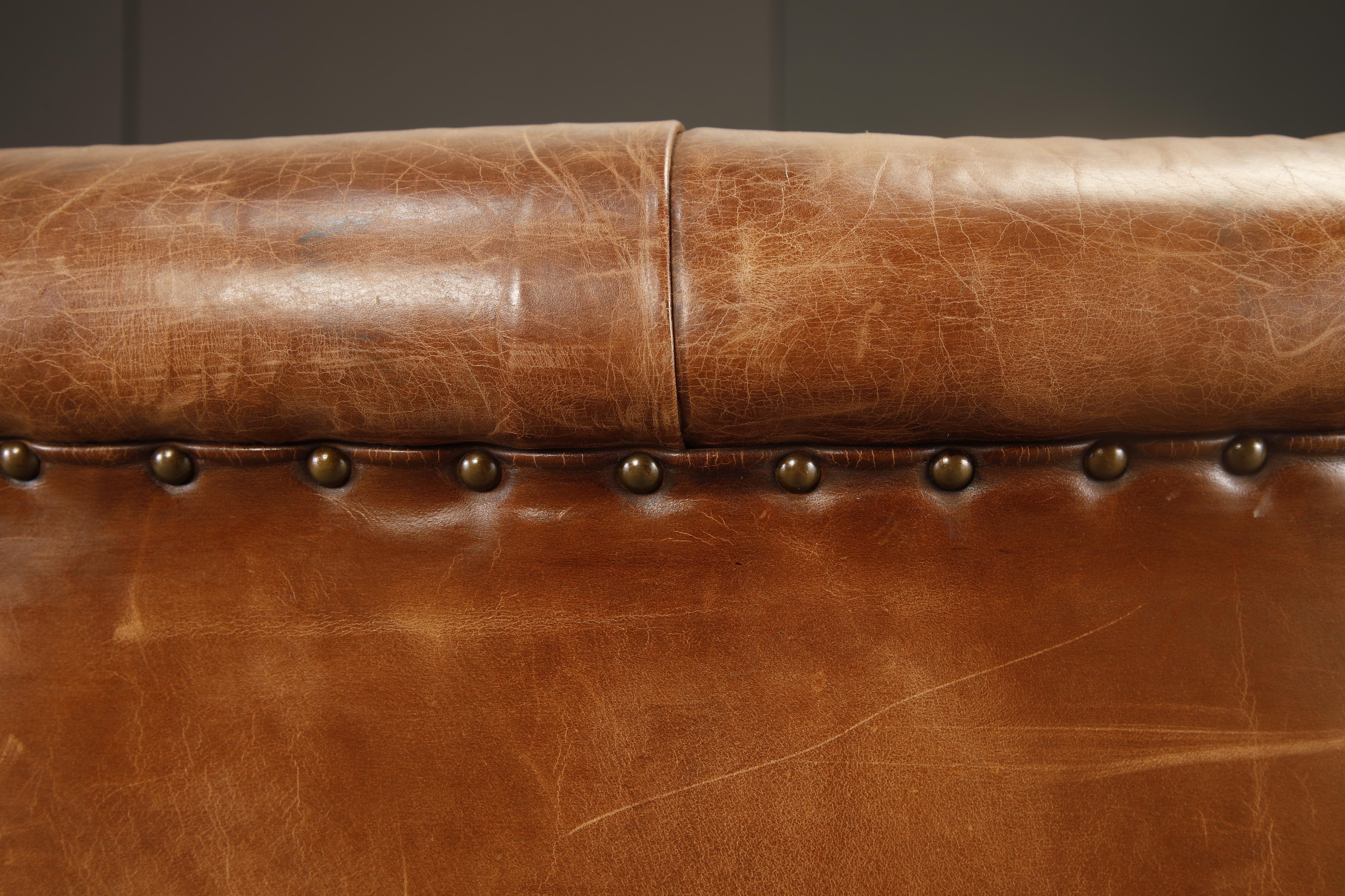 Henredon for Ralph Lauren Leather Wingback Writer's Club Chair & Ottoman, signé en vente 9