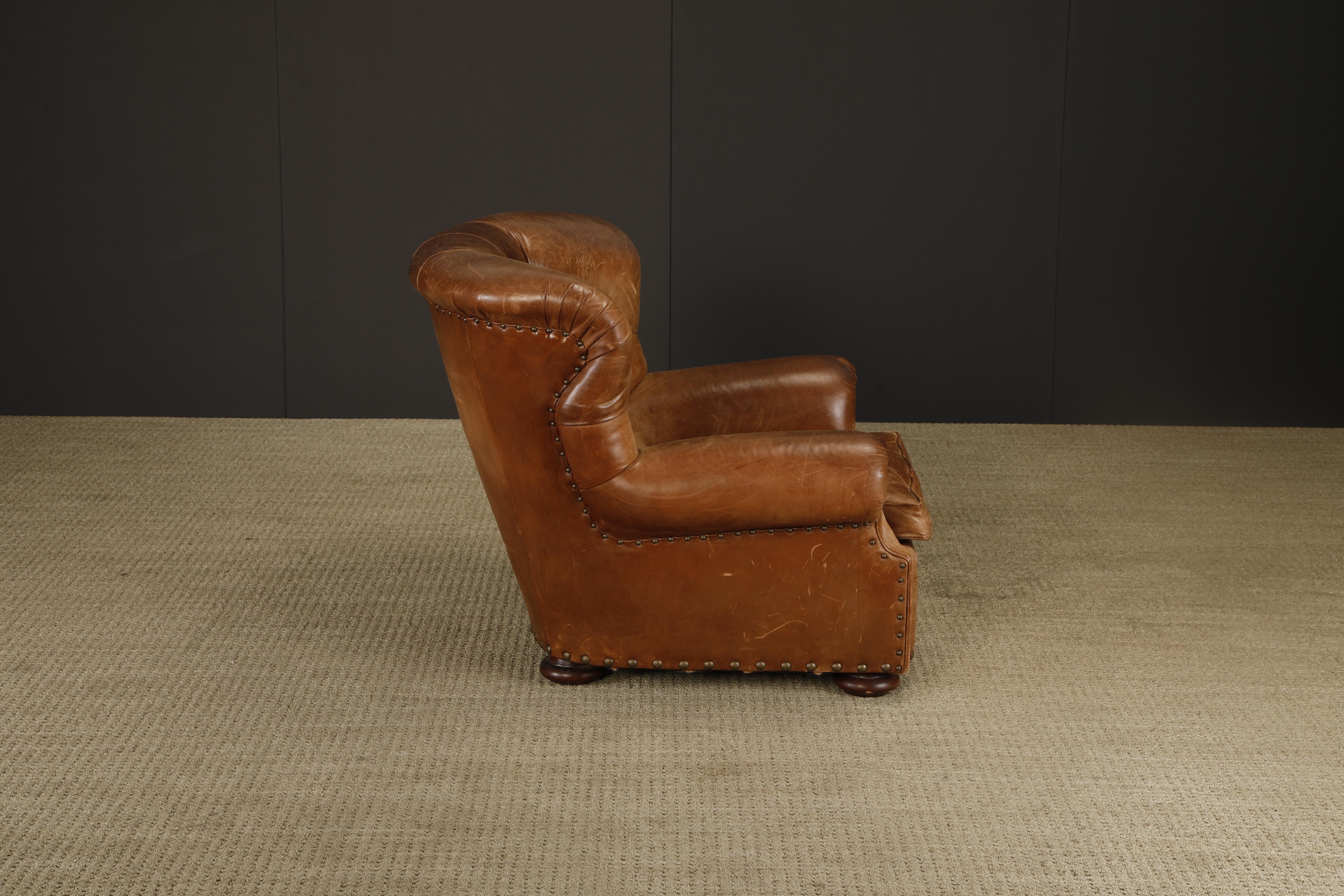 Henredon per Ralph Lauren Sedia da scrivania con schienale in pelle spessa, firmata in vendita 4