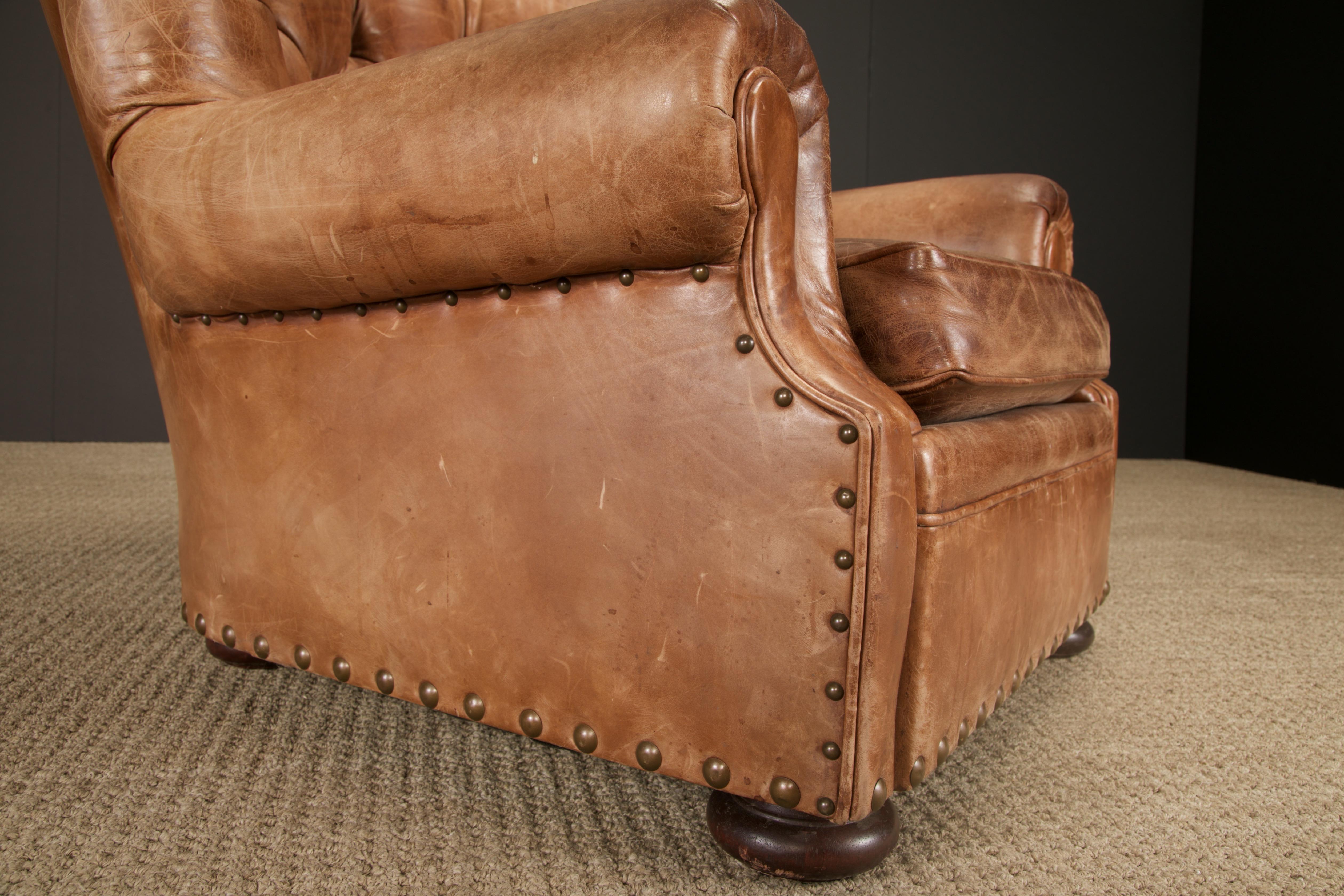 Henredon per Ralph Lauren Sedia da scrivania con schienale in pelle spessa, firmata in vendita 4