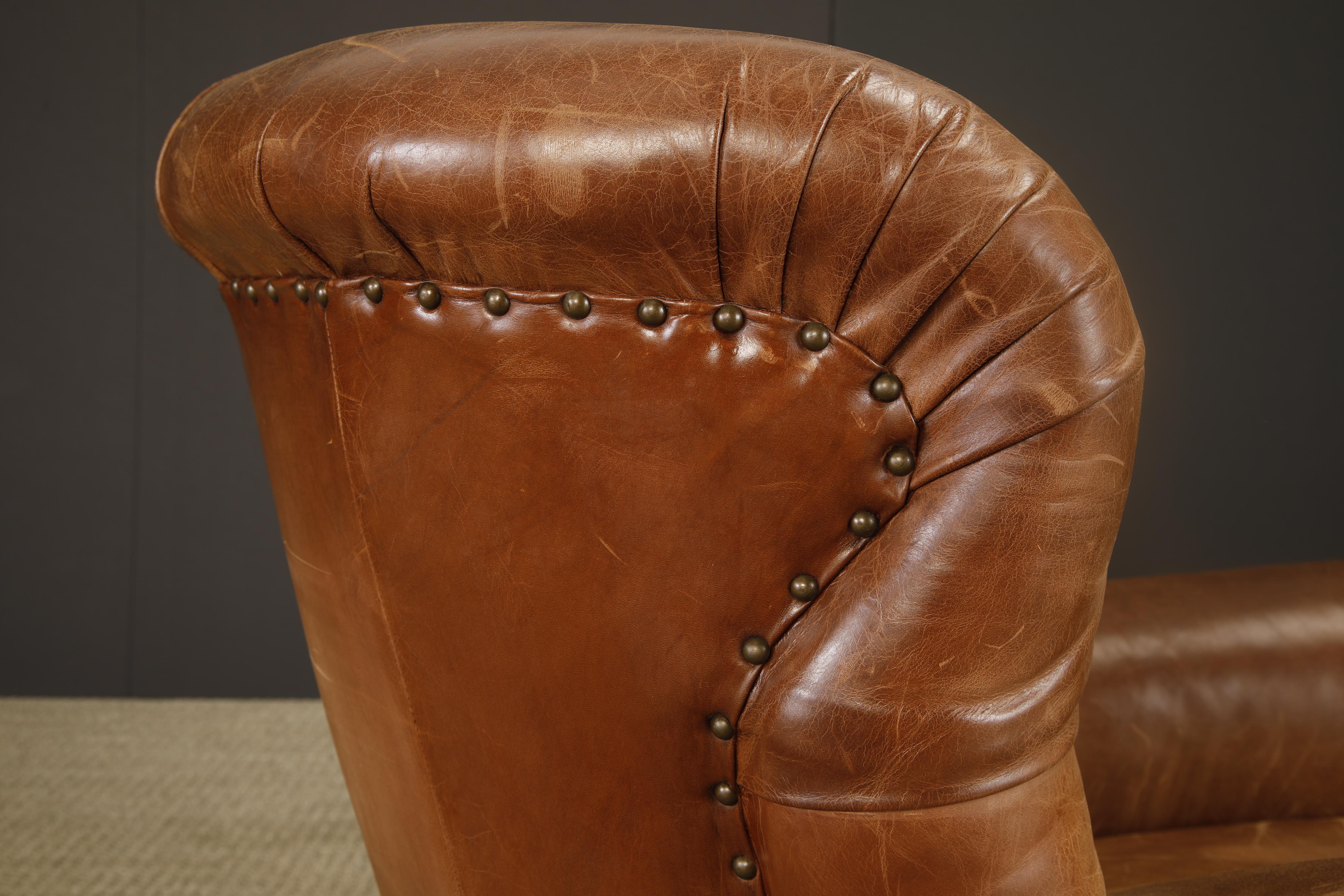 Henredon per Ralph Lauren Sedia da scrivania con schienale in pelle spessa, firmata in vendita 5