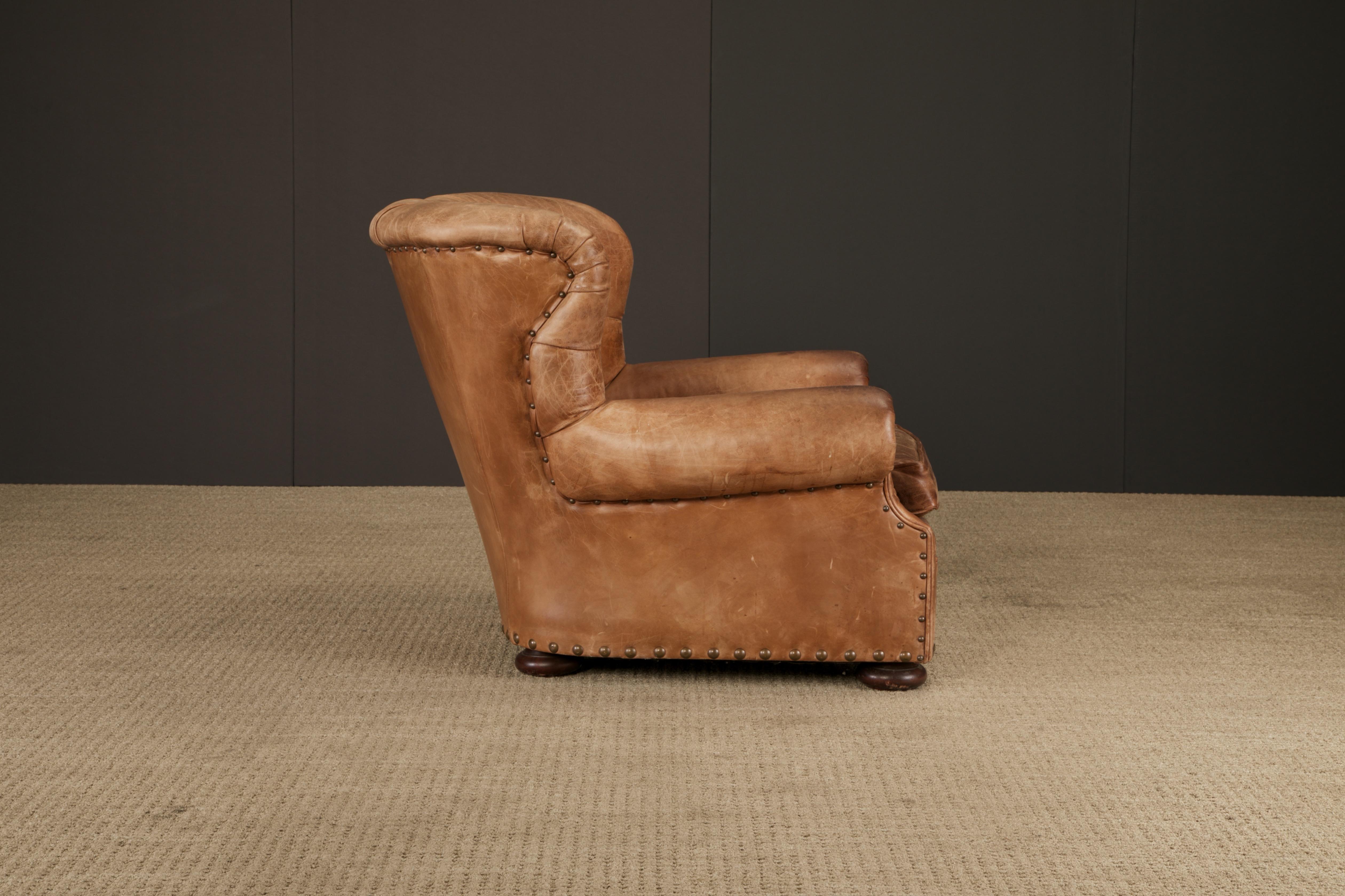 Henredon per Ralph Lauren Sedia da scrivania con schienale in pelle spessa, firmata in vendita 5