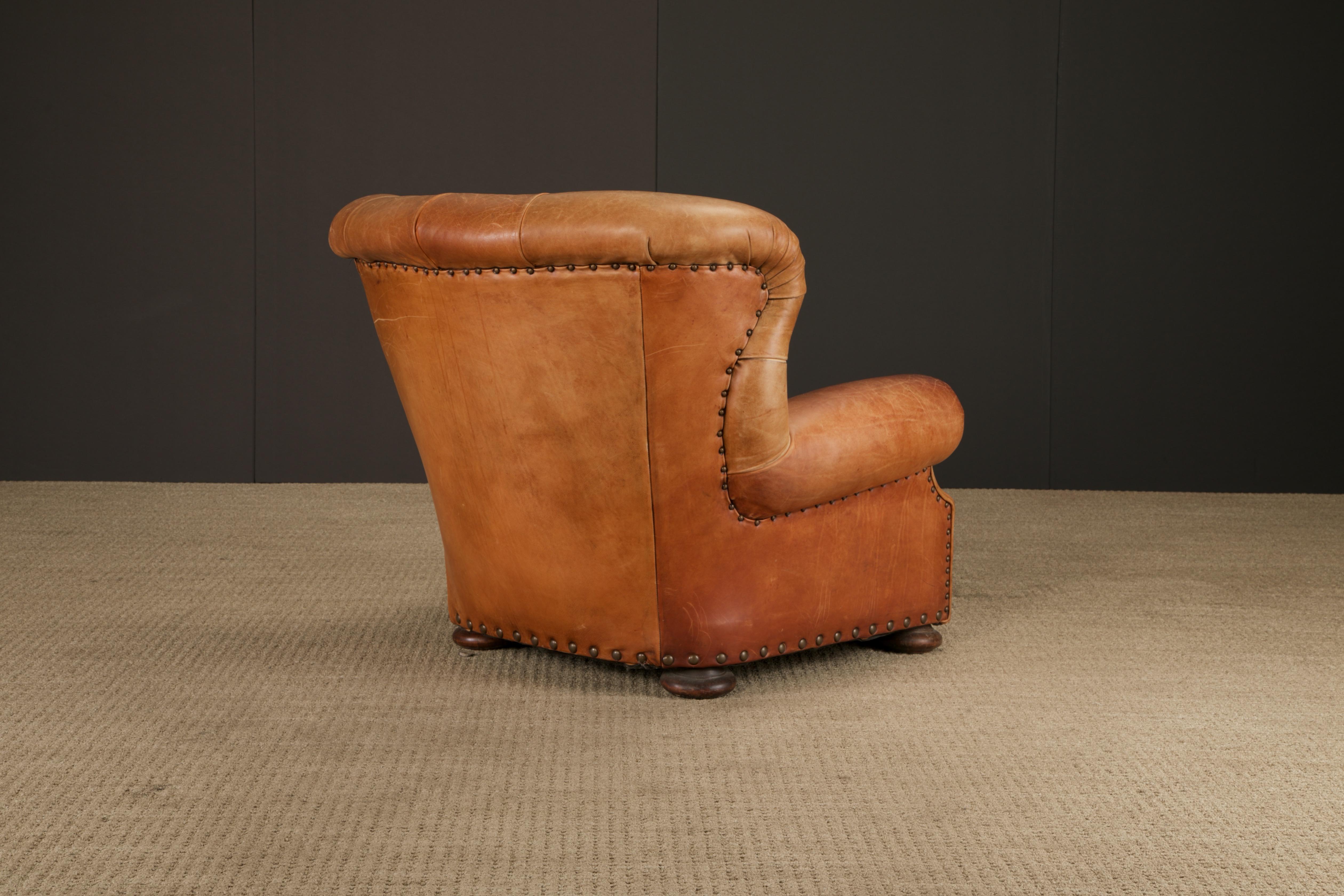 Henredon per Ralph Lauren Sedia da scrivania con schienale in pelle spessa, firmata in vendita 5