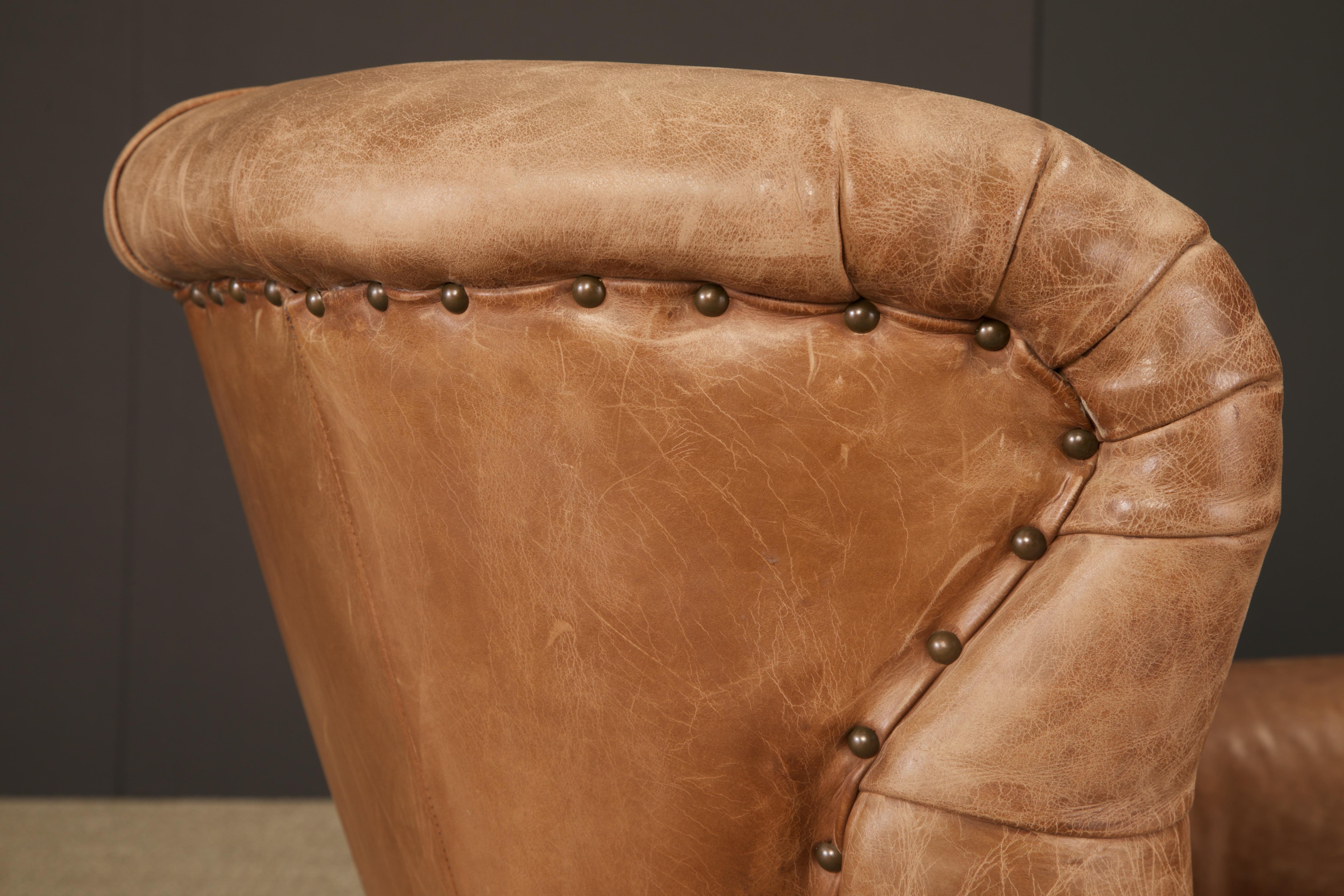 Henredon per Ralph Lauren Sedia da scrivania con schienale in pelle spessa, firmata in vendita 6