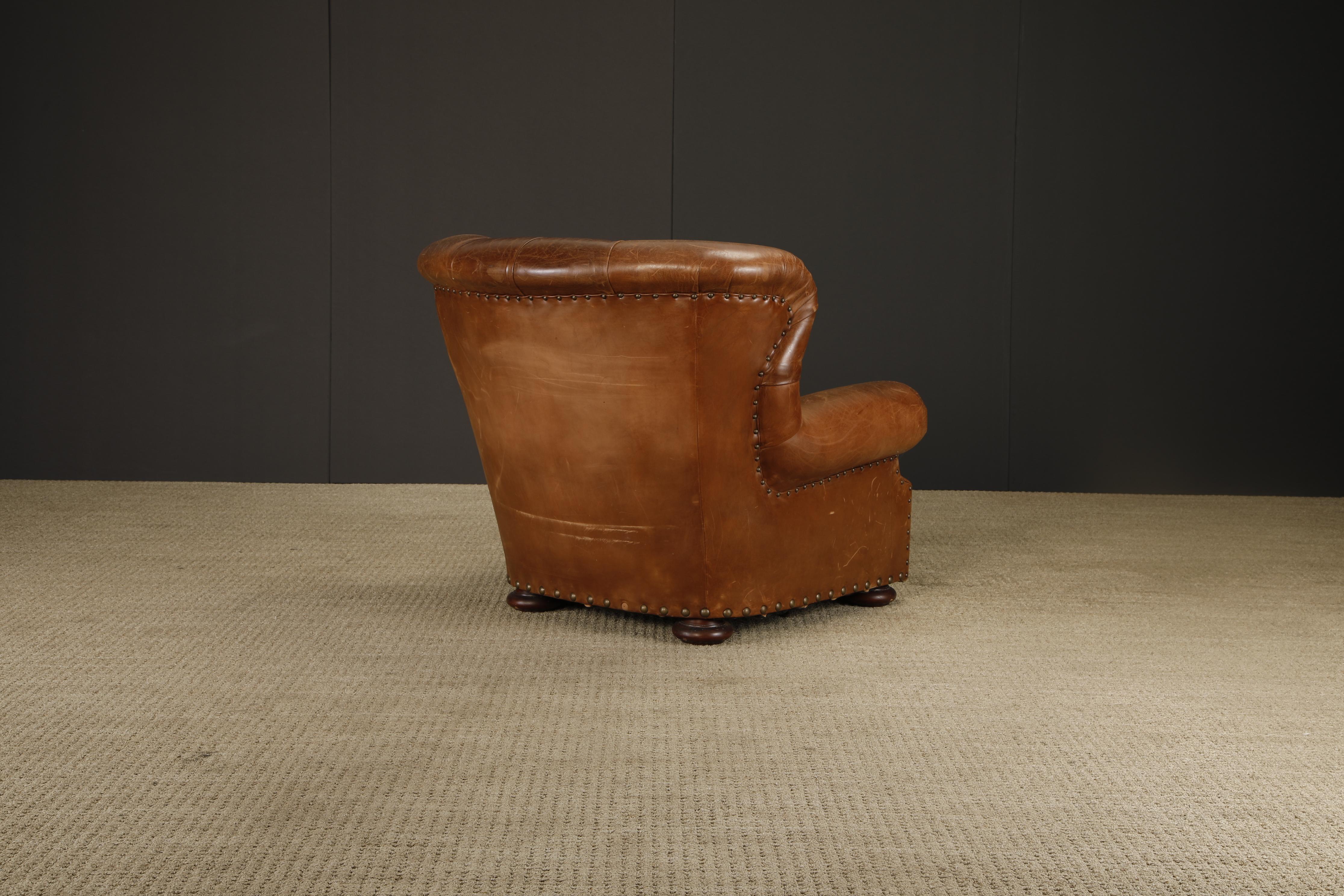 Henredon per Ralph Lauren Sedia da scrivania con schienale in pelle spessa, firmata in vendita 7