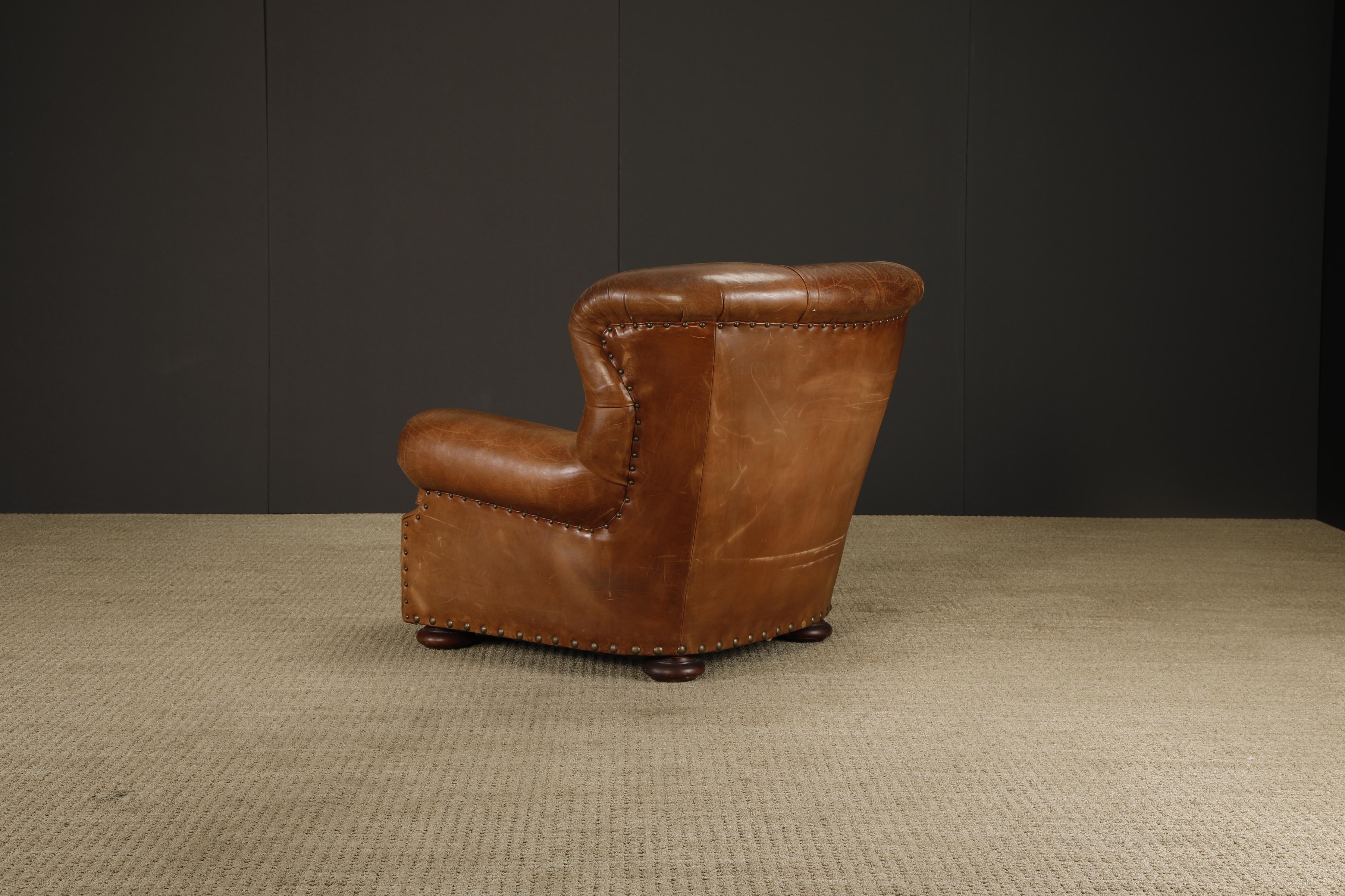 Henredon per Ralph Lauren Sedia da scrivania con schienale in pelle spessa, firmata in vendita 9