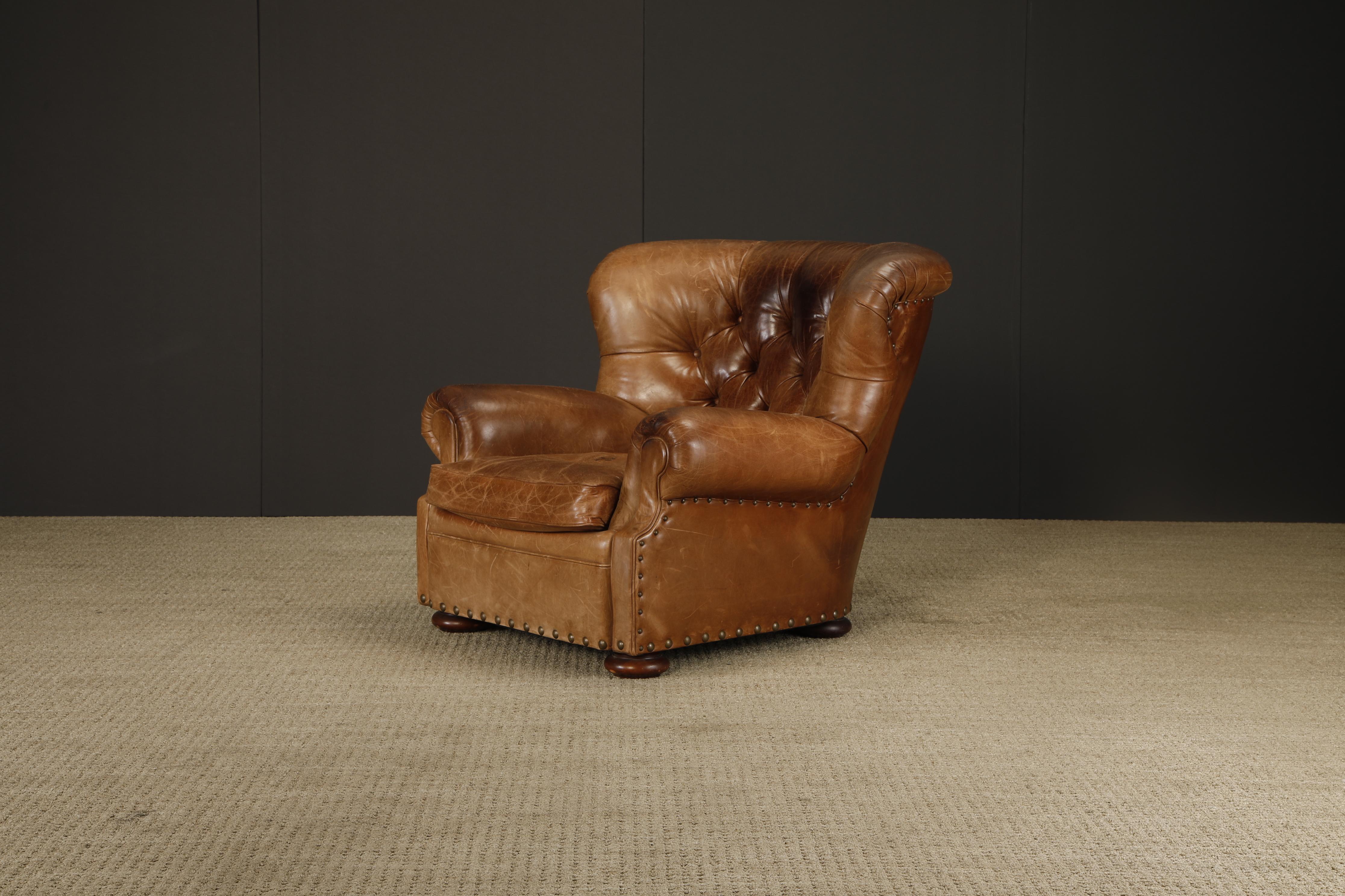 Henredon per Ralph Lauren Sedia da scrivania con schienale in pelle spessa, firmata in vendita 11