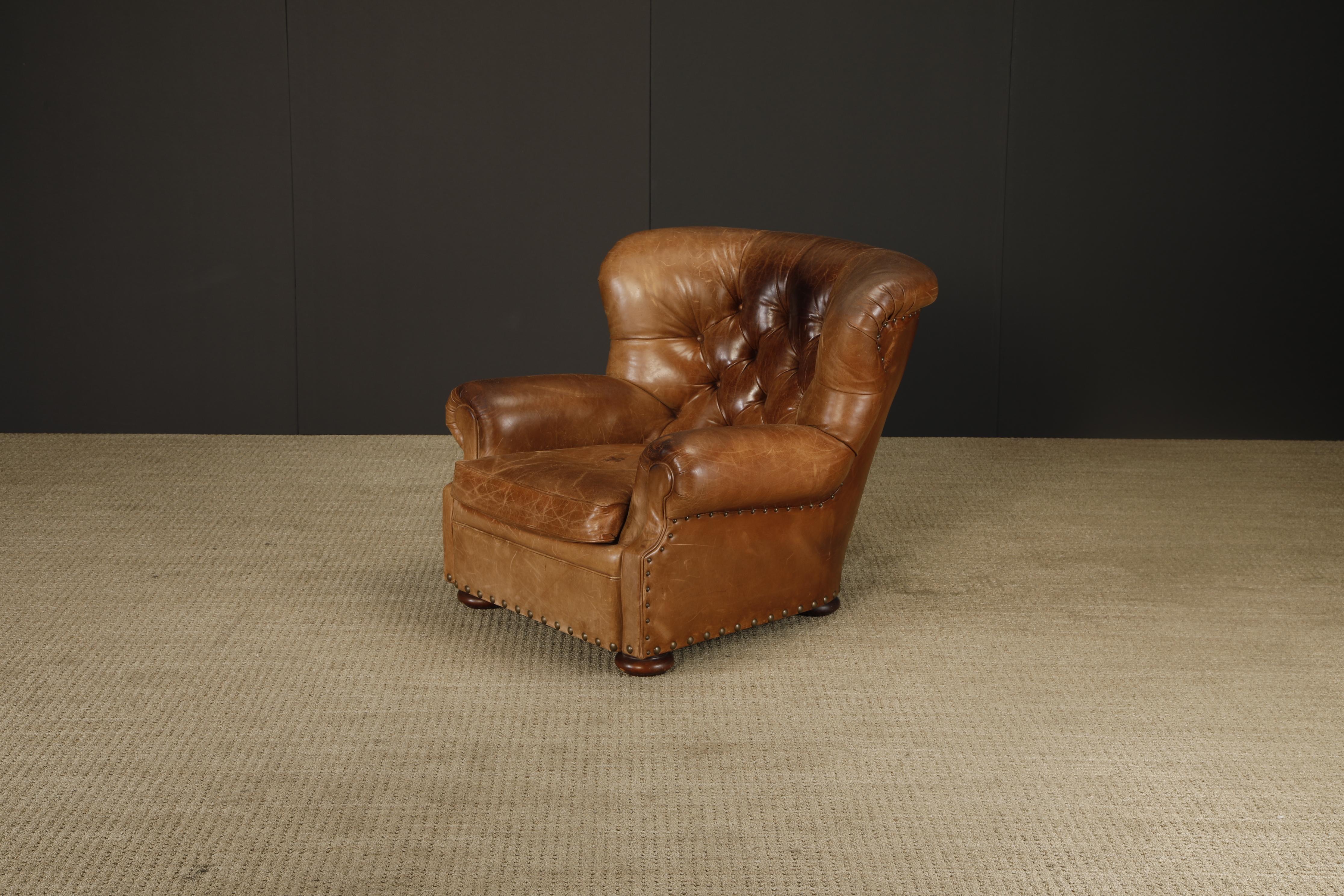 Henredon per Ralph Lauren Sedia da scrivania con schienale in pelle spessa, firmata in vendita 12