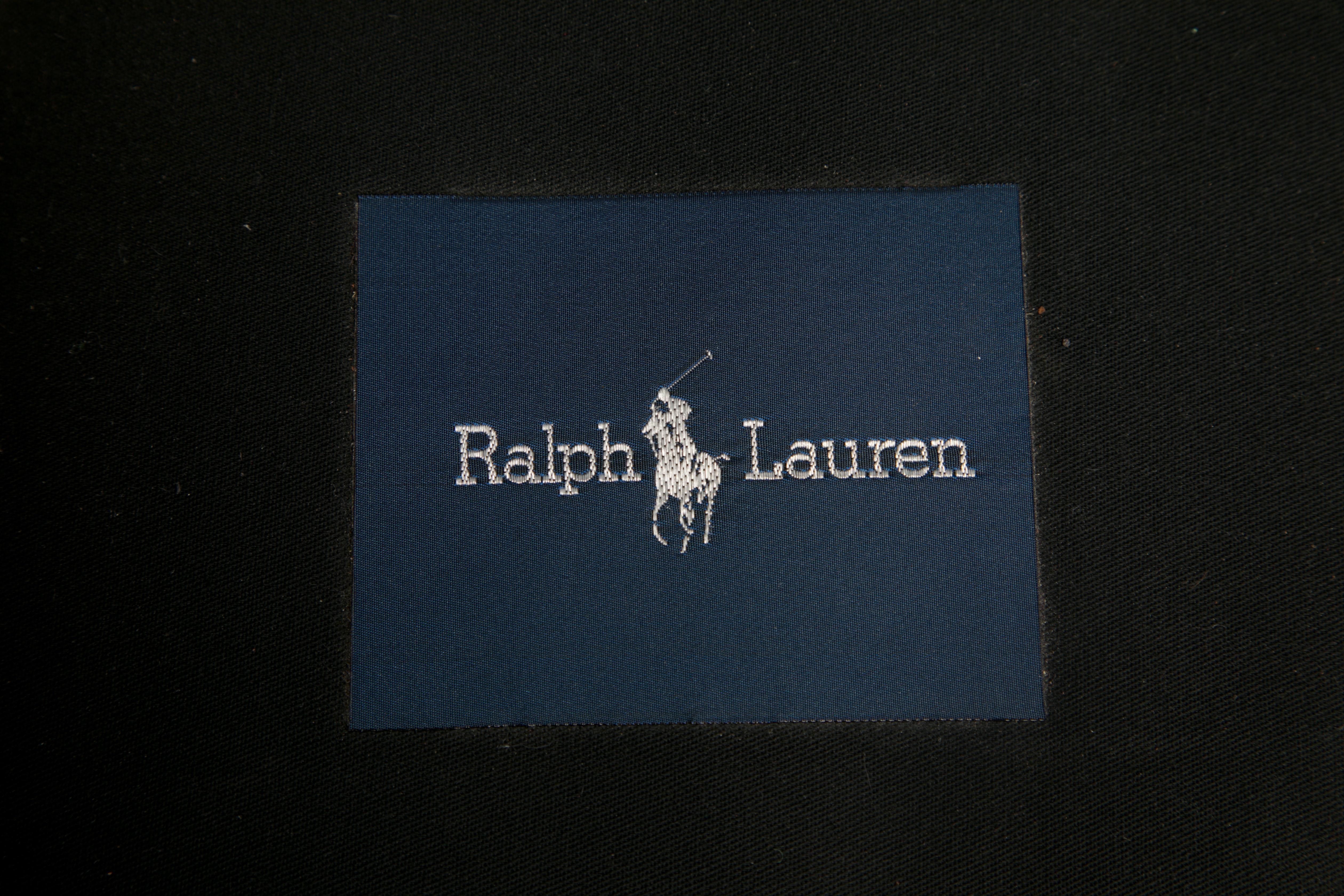 Henredon for Ralph Lauren Thick Leather Wingback Writer's Club Chair, Signed For Sale 14