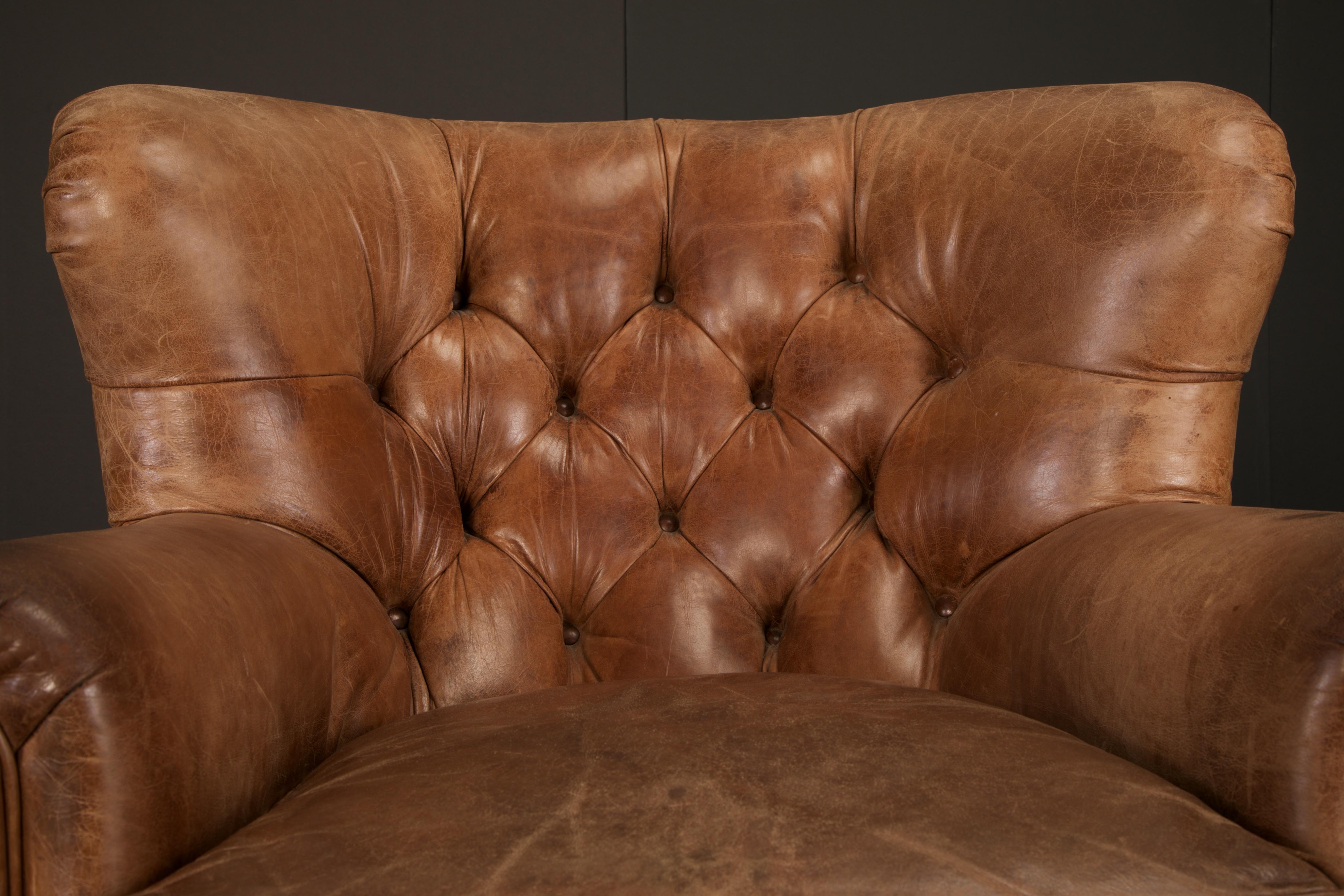 Henredon per Ralph Lauren Sedia da scrivania con schienale in pelle spessa, firmata In condizioni buone in vendita a Los Angeles, CA