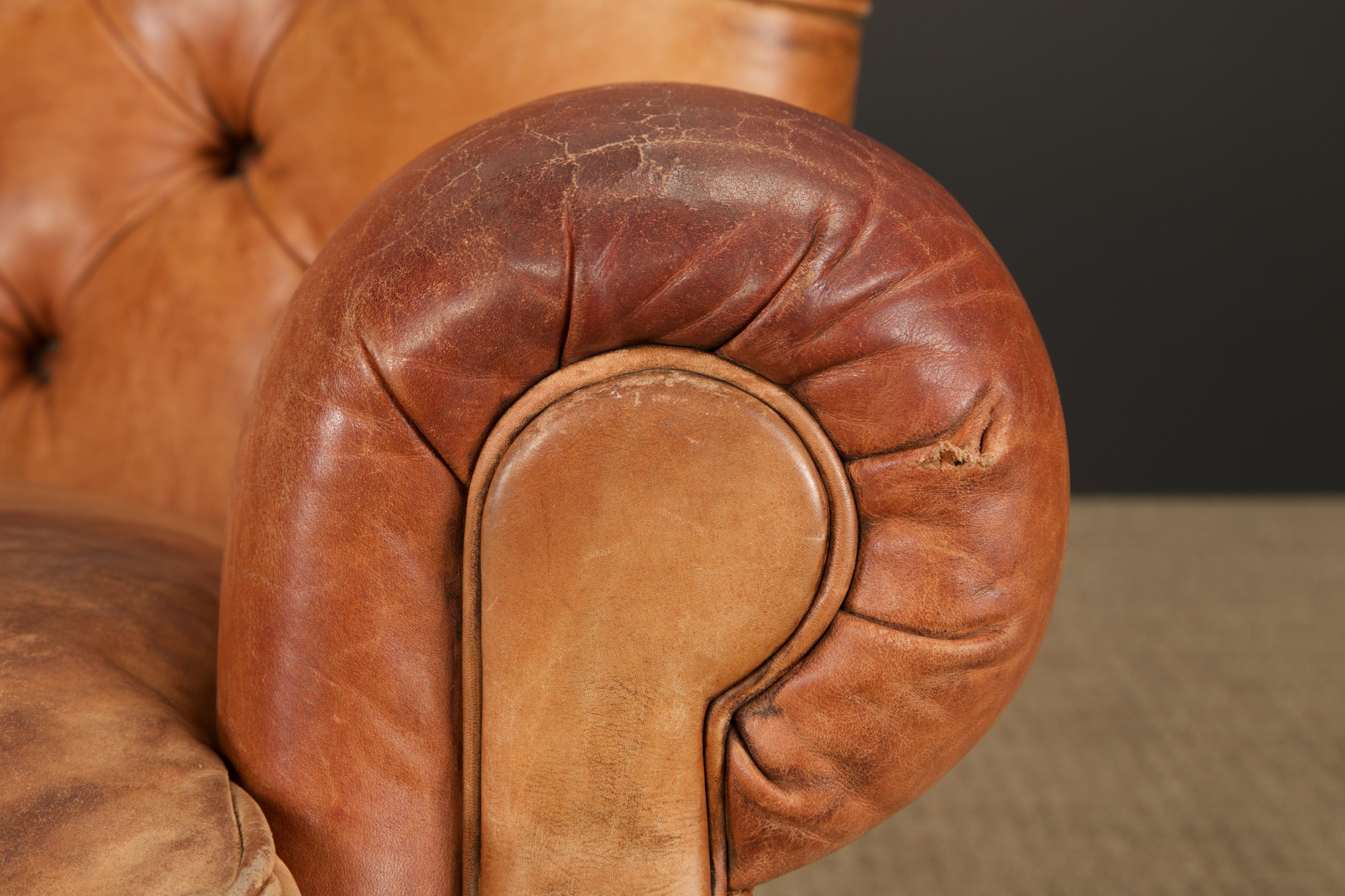 Henredon per Ralph Lauren Sedia da scrivania con schienale in pelle spessa, firmata In condizioni buone in vendita a Los Angeles, CA