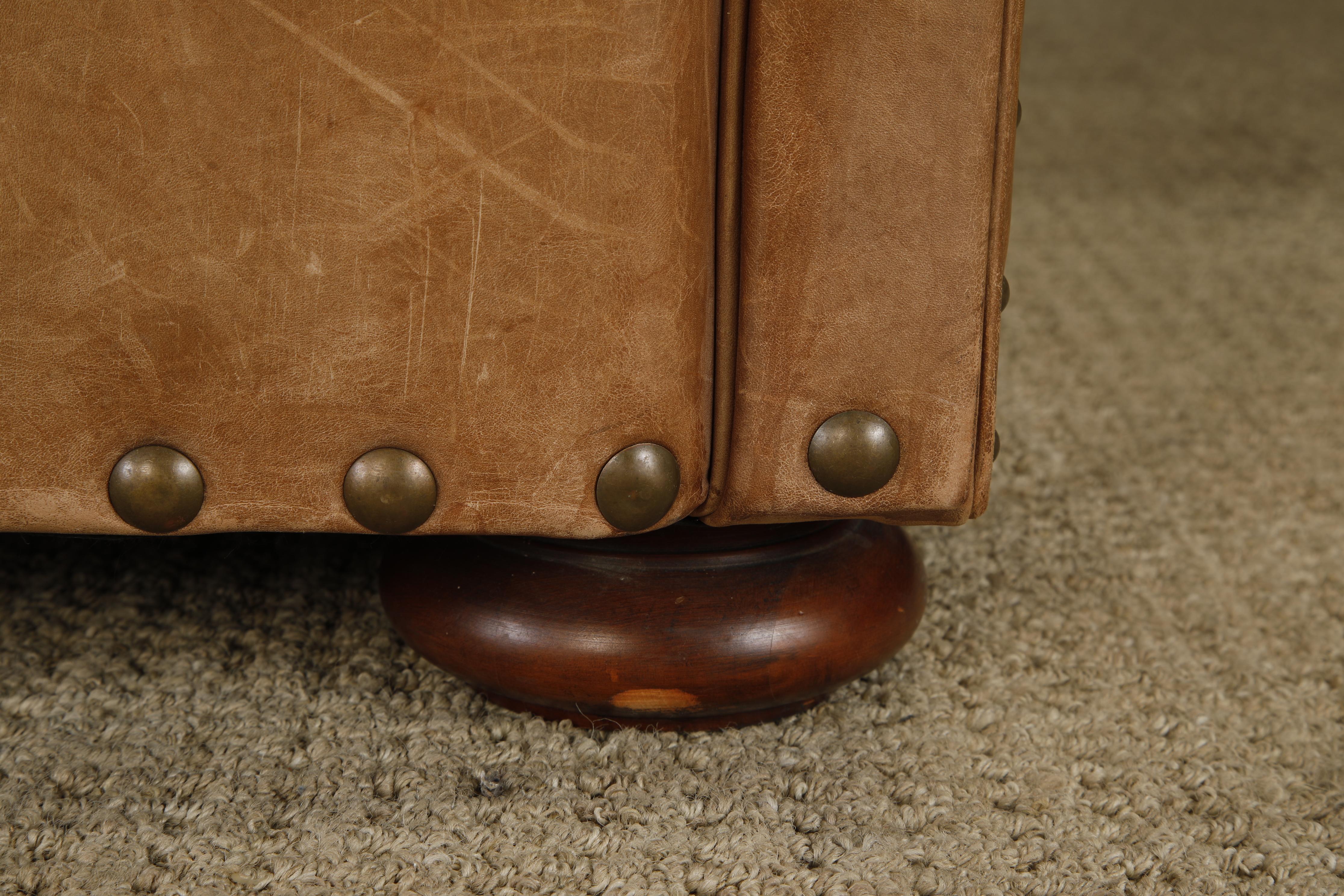 XXI secolo e contemporaneo Henredon per Ralph Lauren Sedia da scrivania con schienale in pelle spessa, firmata in vendita