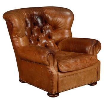 Henredon for Ralph Lauren leather club chair, 2000s