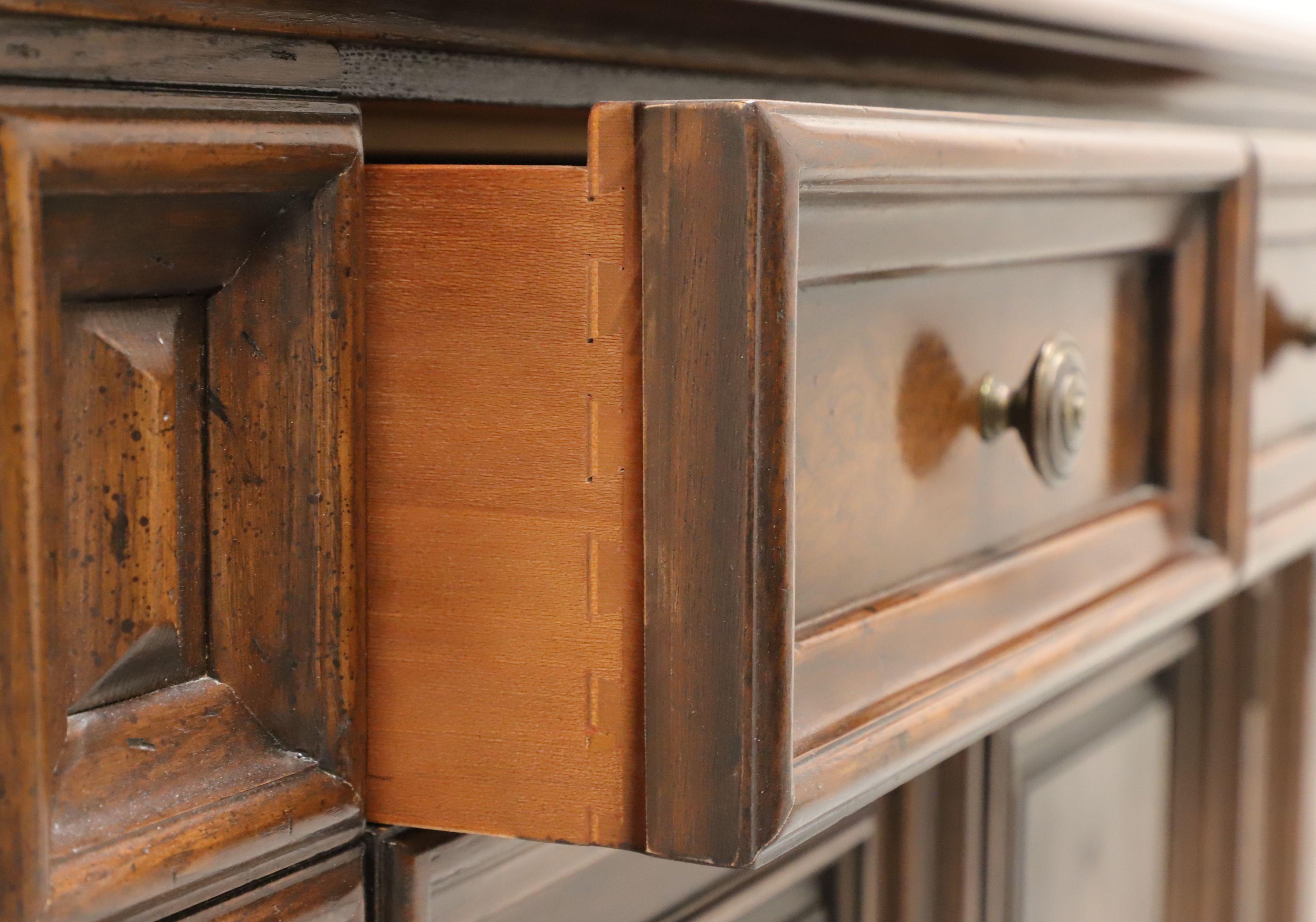 HENREDON Four Centuries Tudor Style Oak Buffet / Credenza 3