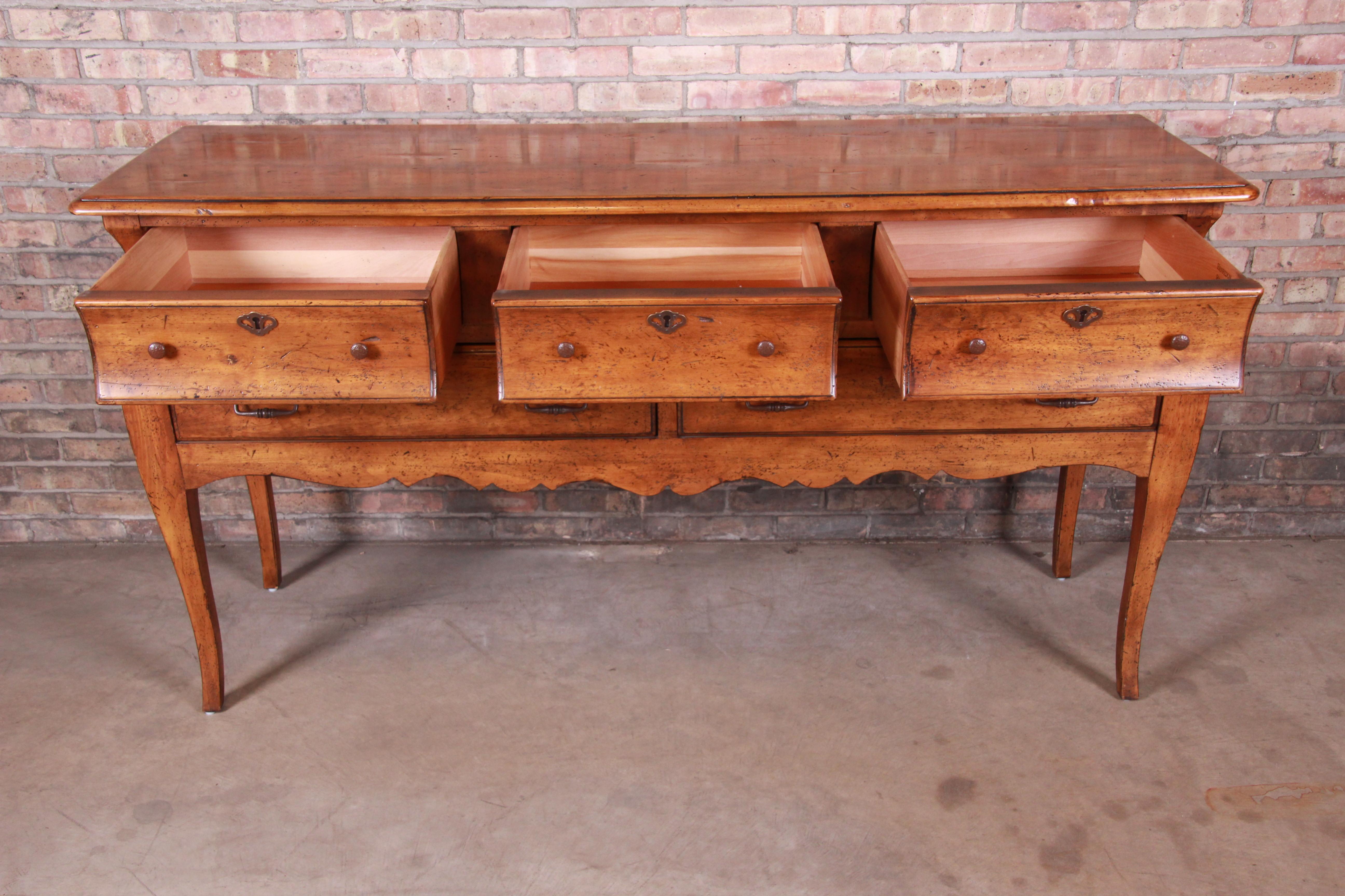 American Henredon French Country Fruitwood Sideboard Buffet or Credenza