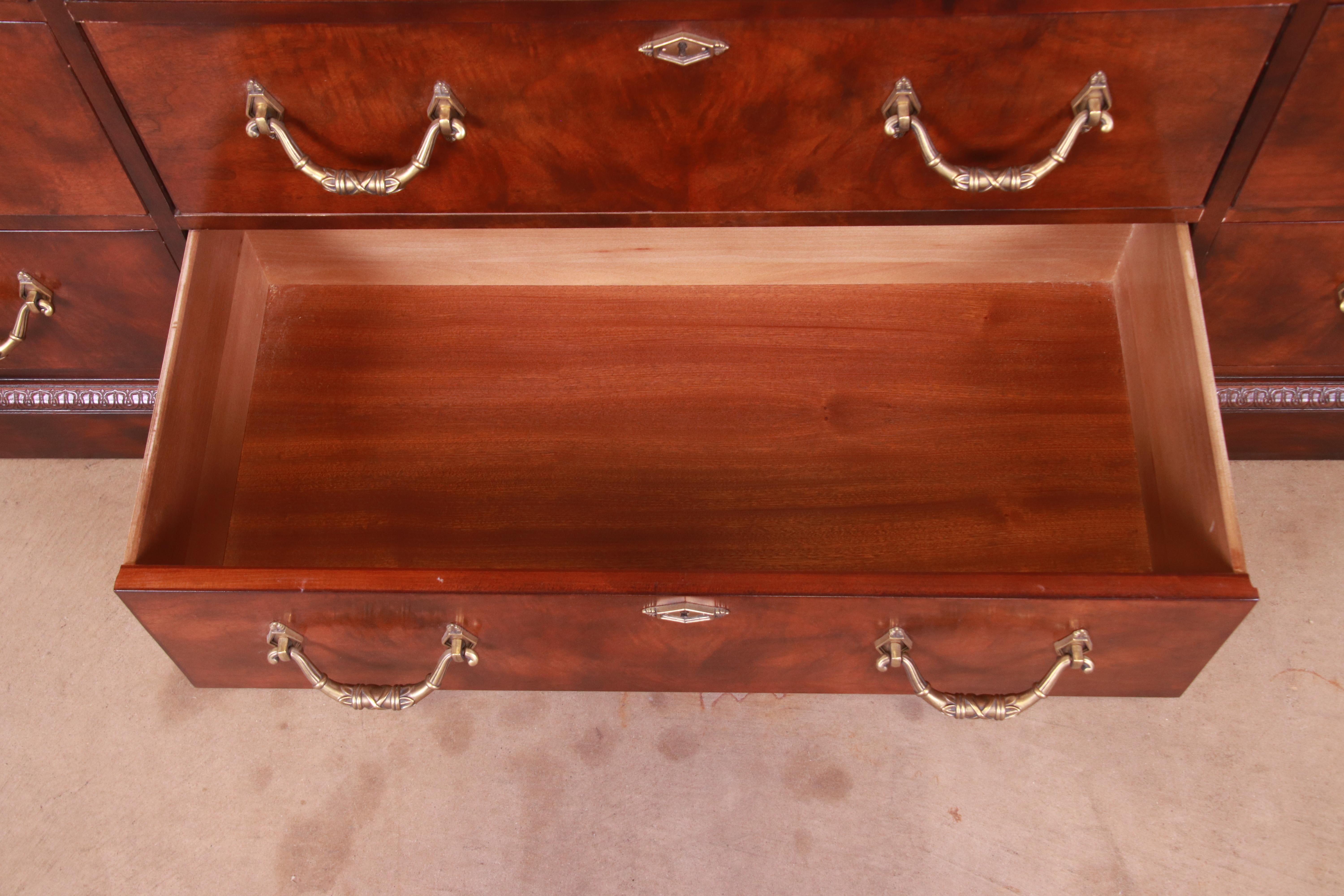 Henredon French Empire Mahogany Triple Dresser or Credenza 4