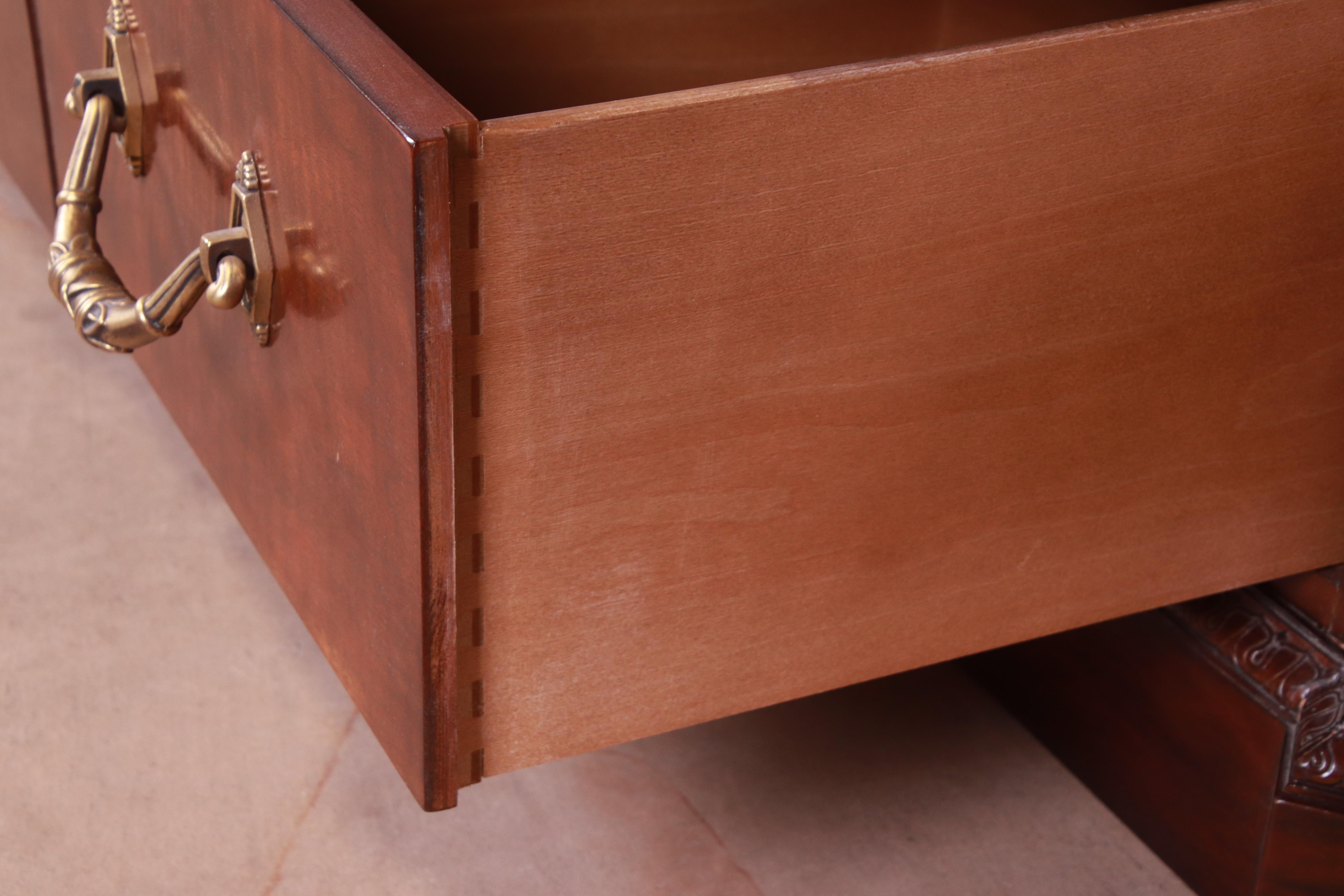 Henredon French Empire Mahogany Triple Dresser or Credenza 5