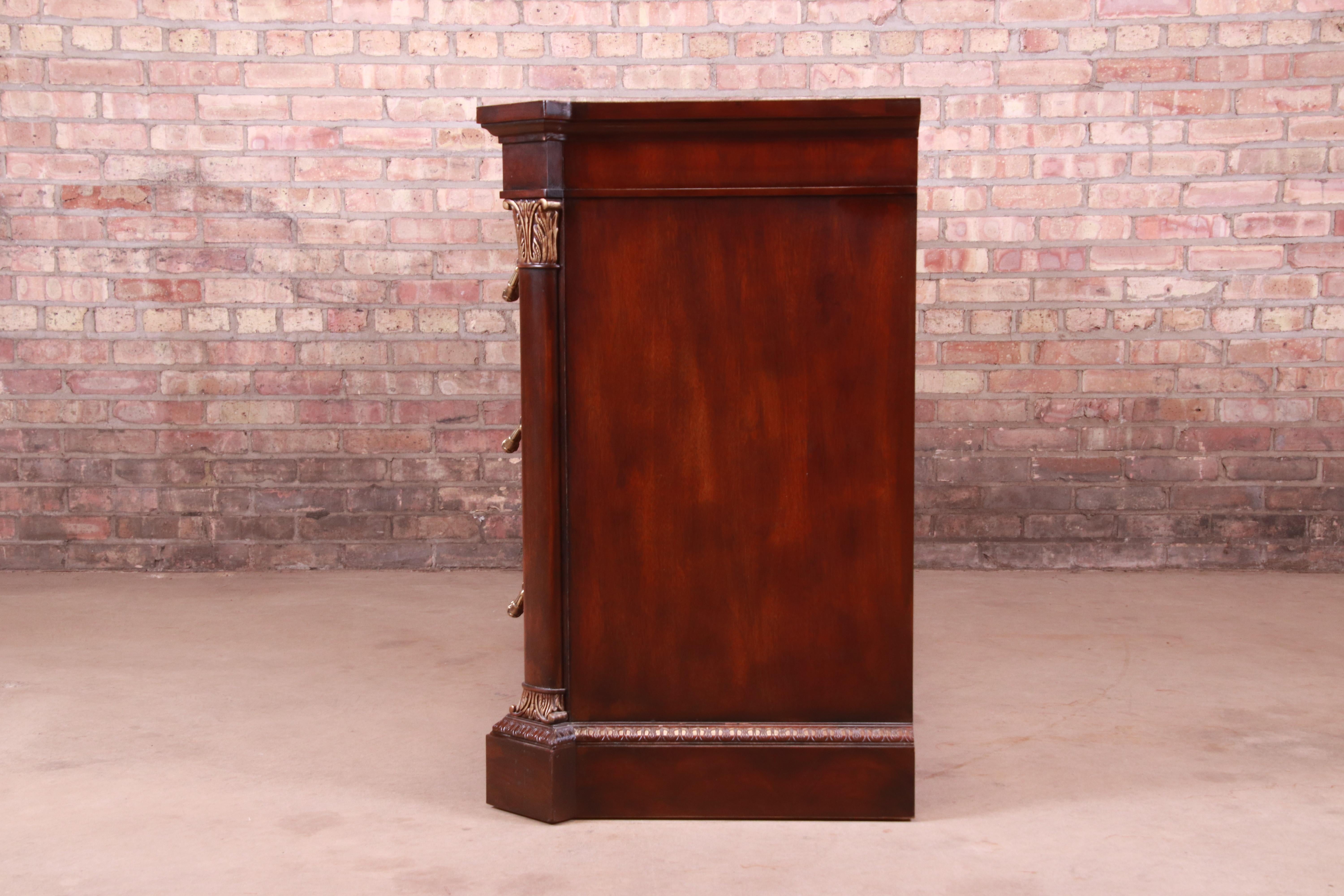 Henredon French Empire Mahogany Triple Dresser or Credenza 7