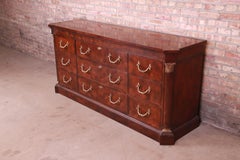 Henredon French Empire Mahogany Triple Dresser or Credenza