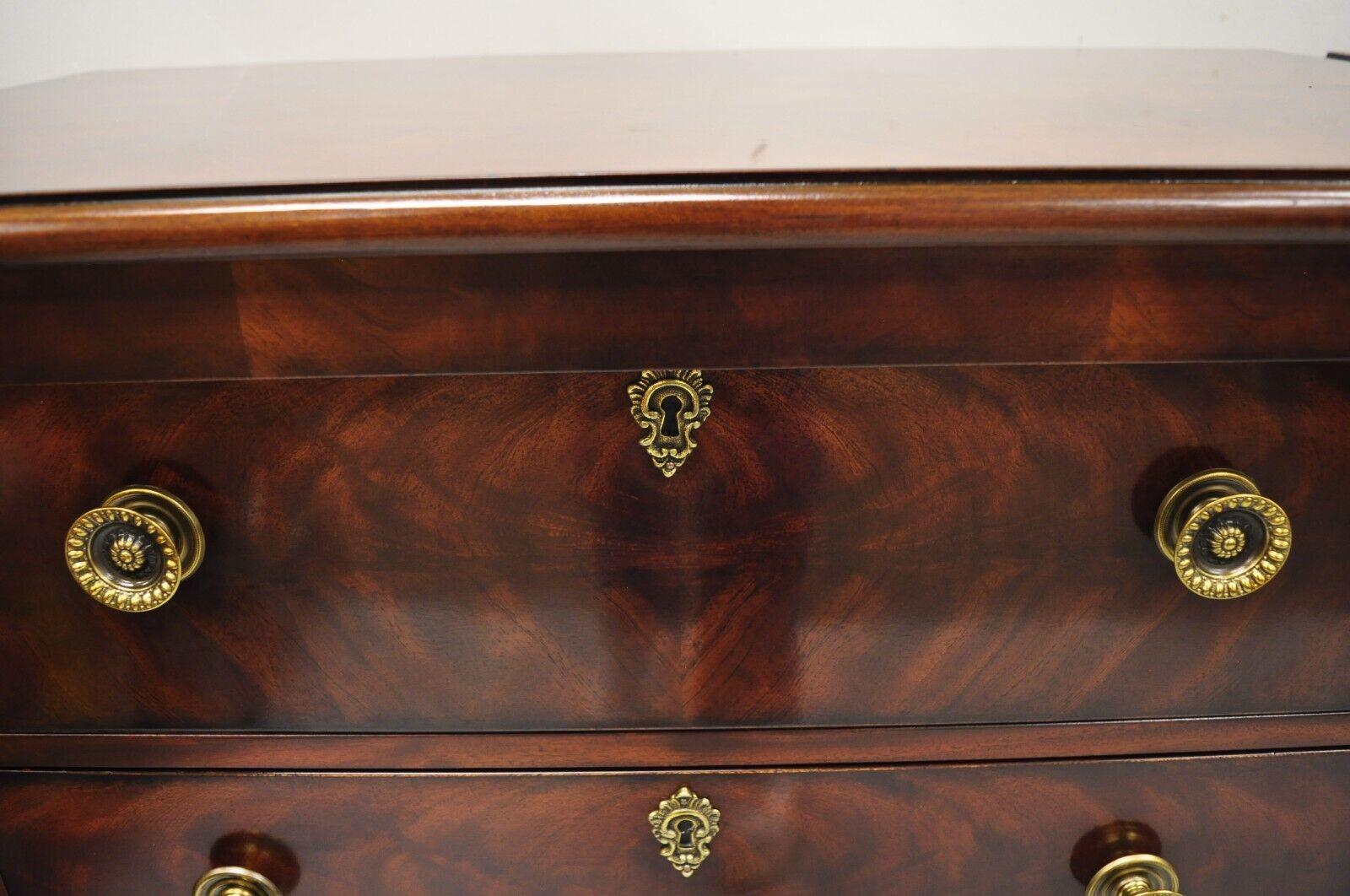 Henredon French Empire Neoclassical Style Mahogany 3 Drawer Nightstands, a Pair 1