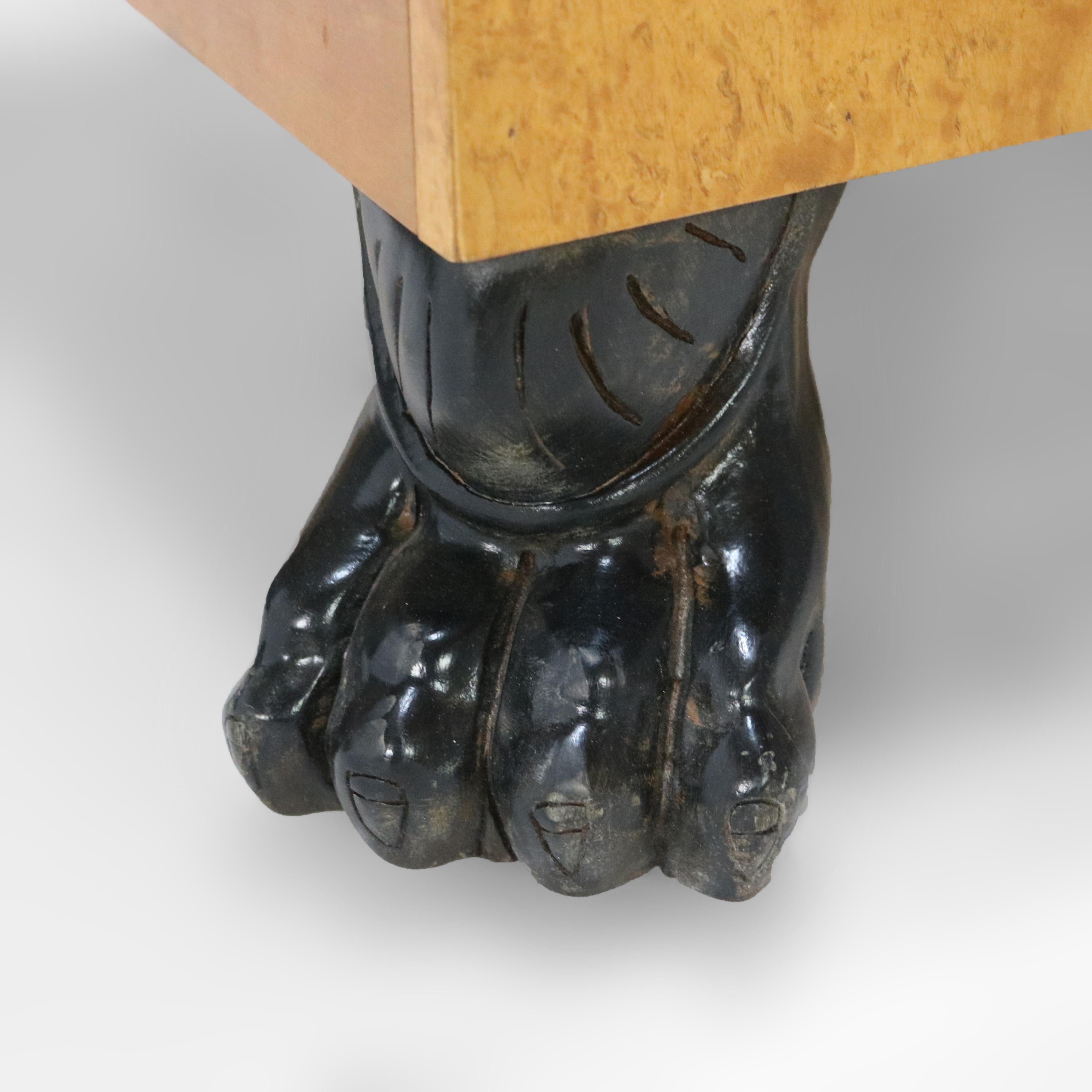 Henredon French Empire Satinwood, Ormolu & Marble Claw Foot Server 20thC For Sale 6
