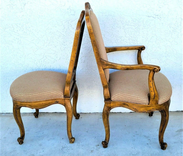 20th Century Henredon French Provincial Cane Back Dining Chairs, Set of 6 For Sale