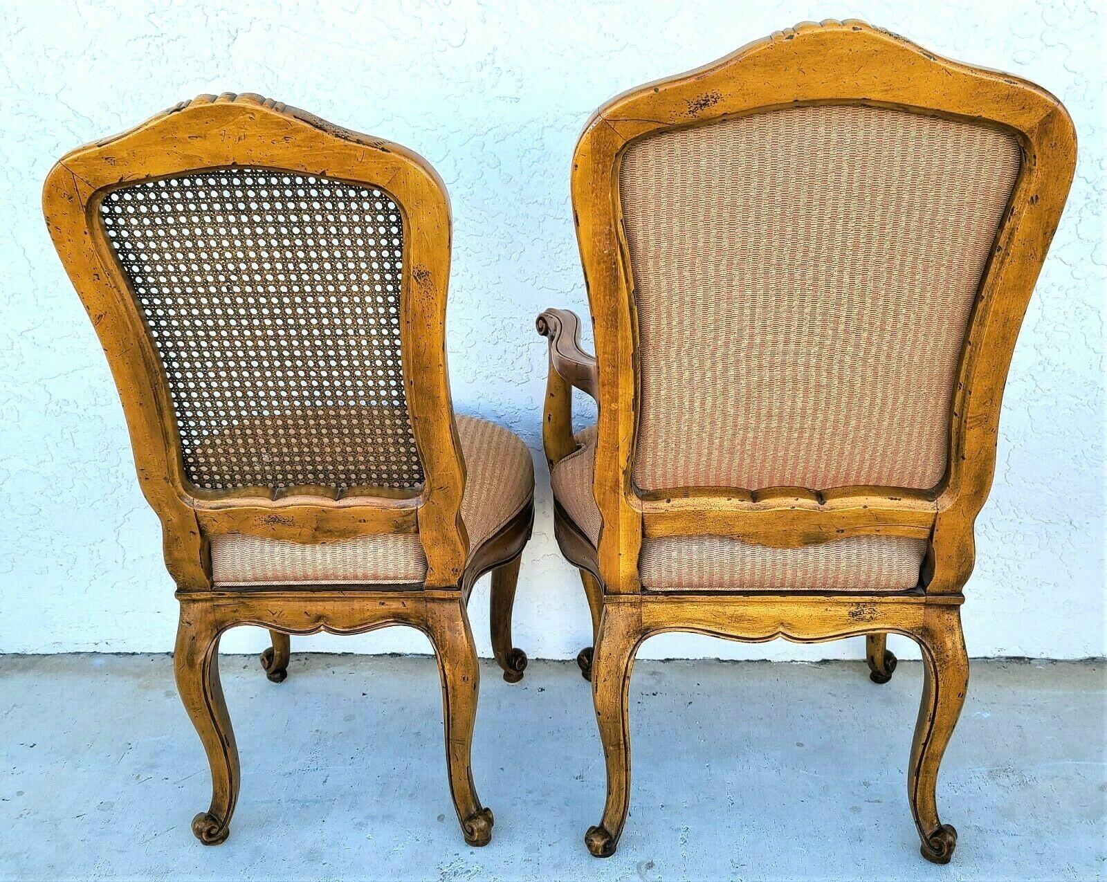 henredon cane back dining chairs