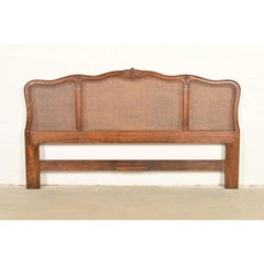 Henredon French Provincial Carved Oak King Size Headboard, Circa 1960s