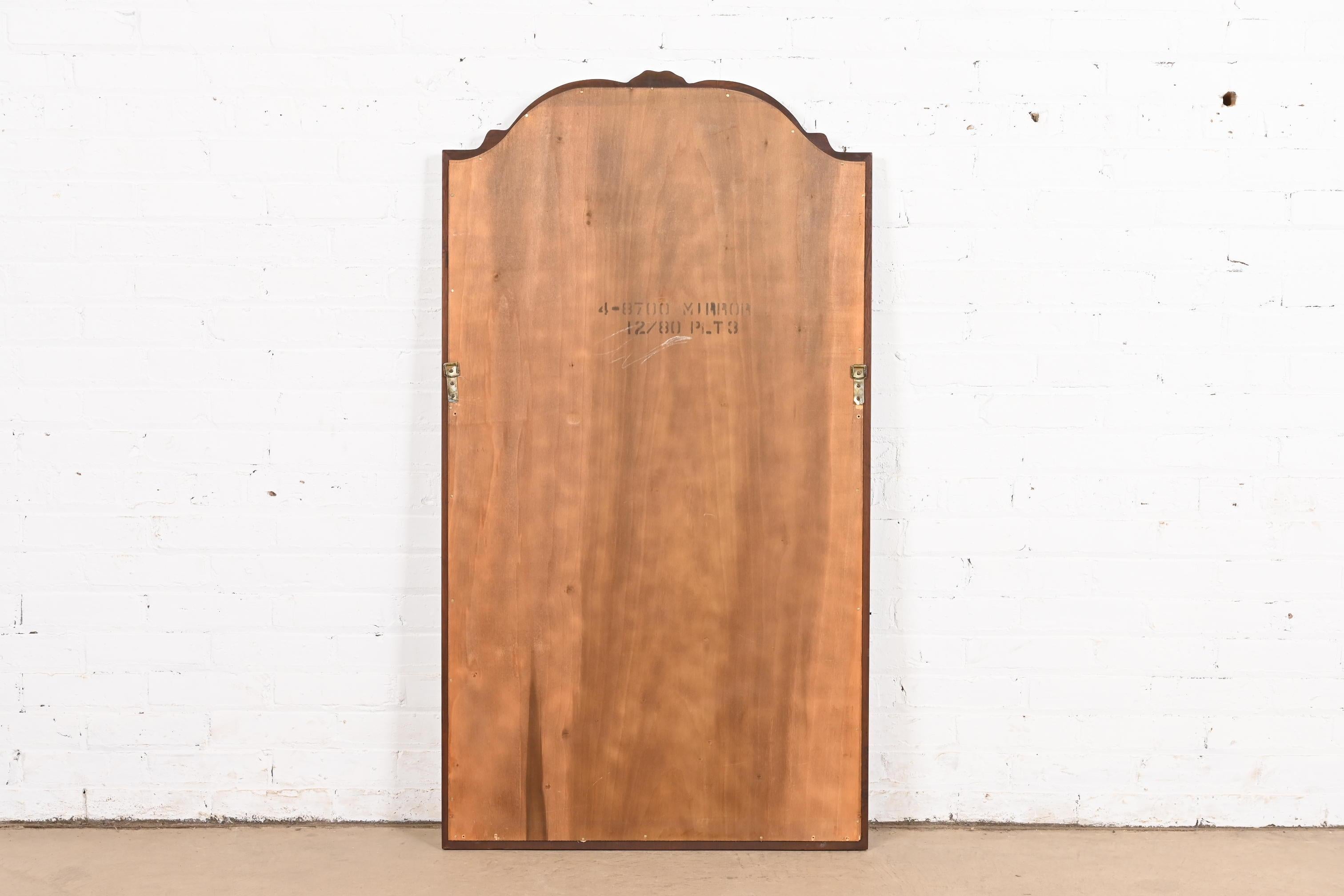 Henredon French Provincial Louis XV Carved Mahogany Tall Wall Mirror 5