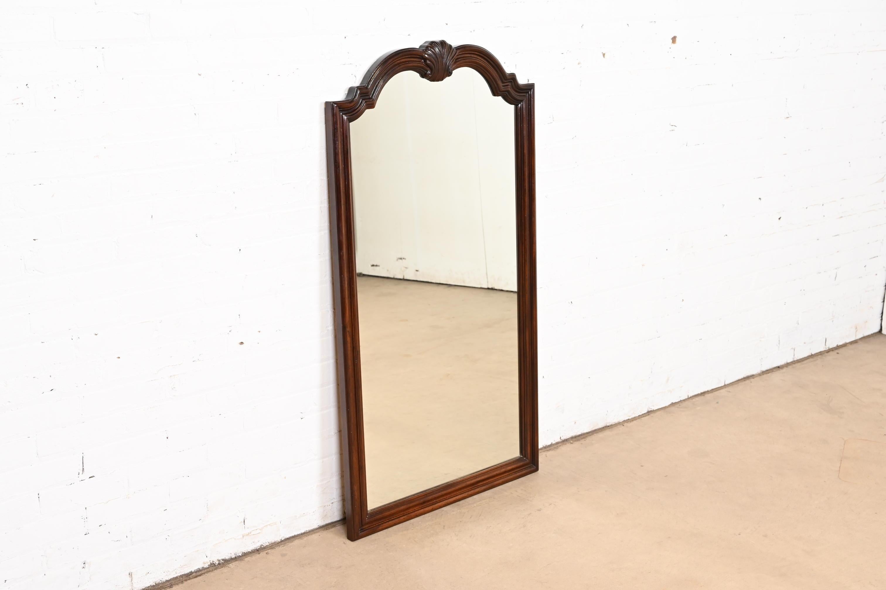 Late 20th Century Henredon French Provincial Louis XV Carved Mahogany Tall Wall Mirror