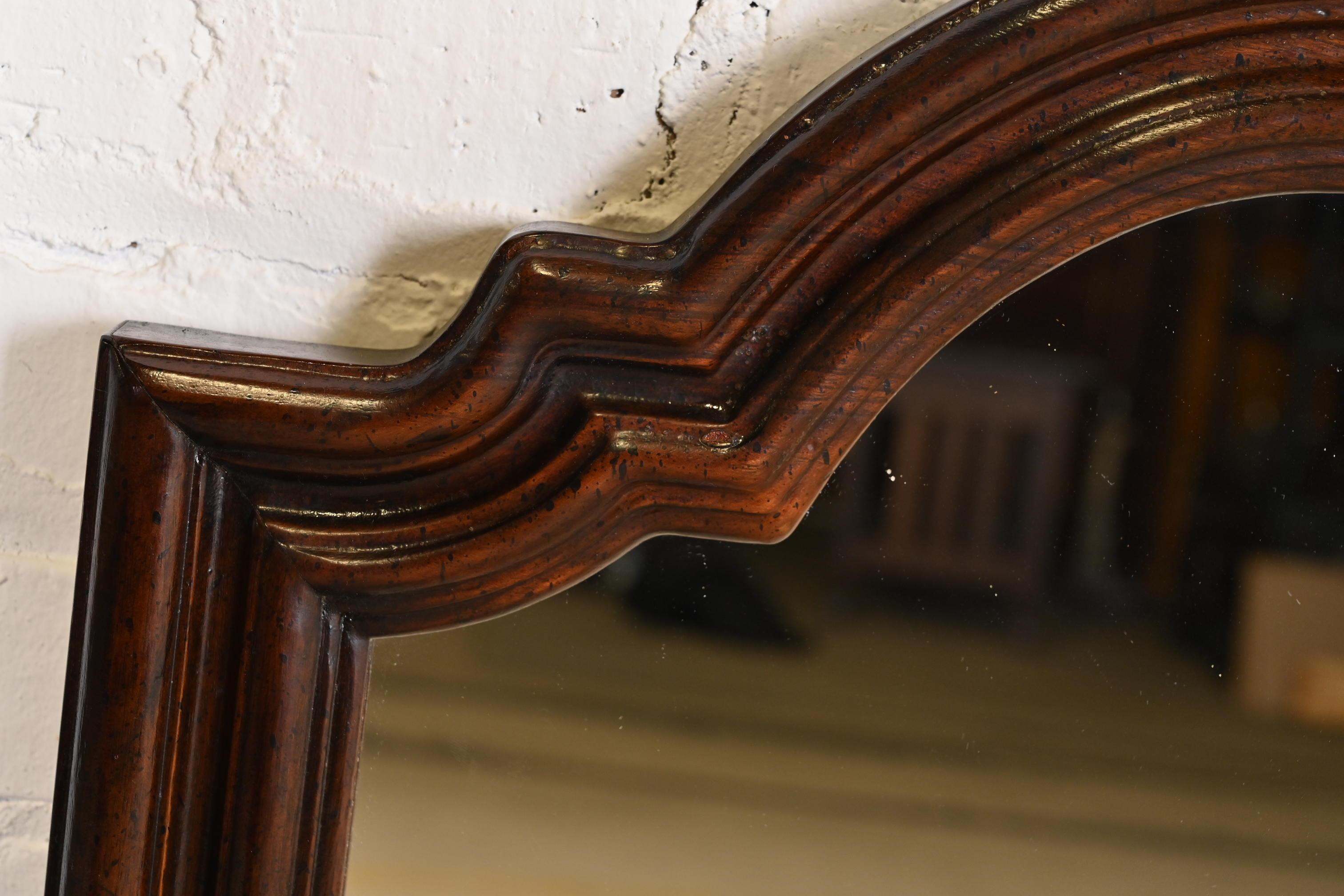 Henredon French Provincial Louis XV Carved Mahogany Tall Wall Mirror 1