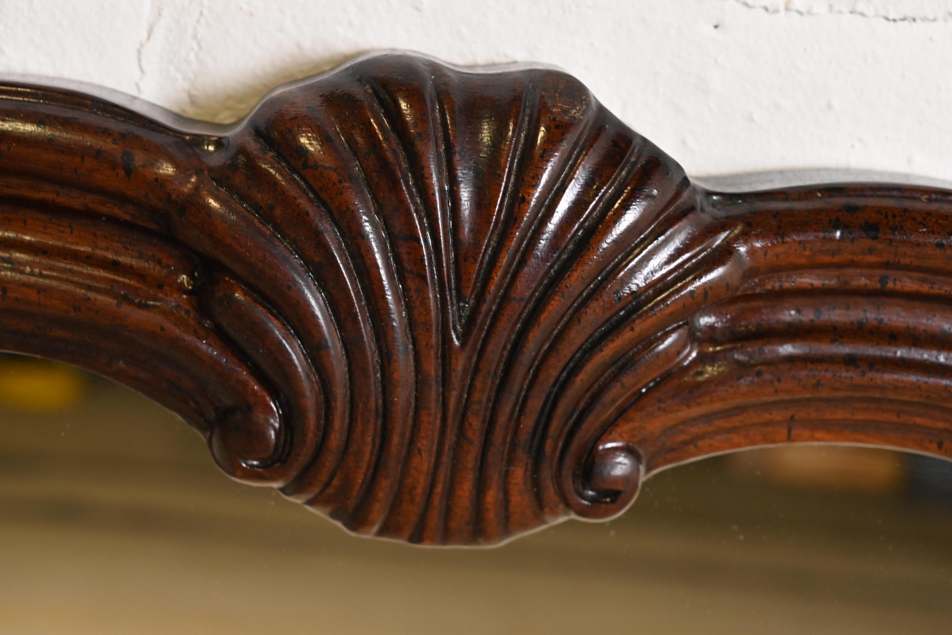 Henredon French Provincial Louis XV Carved Mahogany Tall Wall Mirror 2