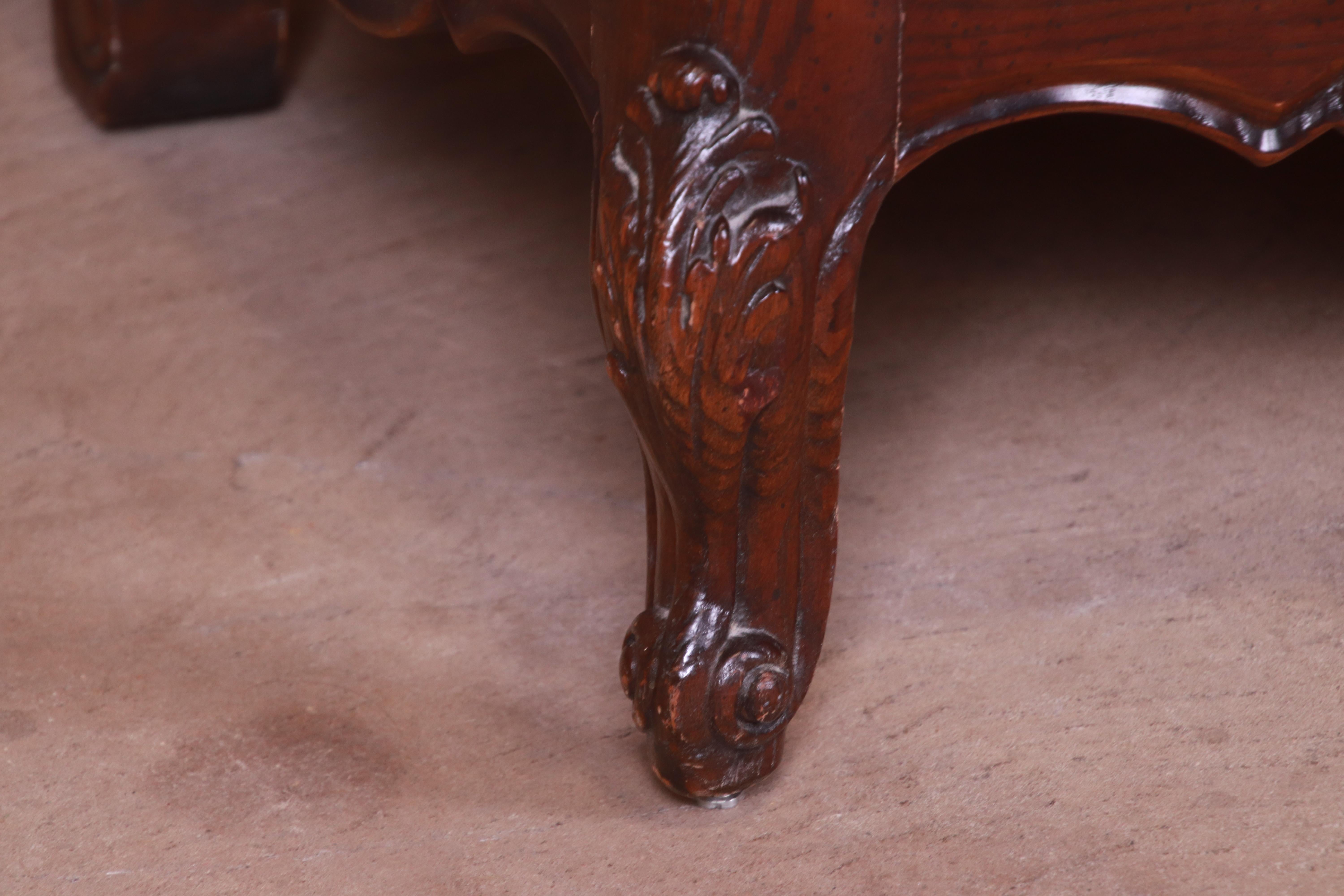 Henredon French Provincial Louis XV Carved Oak Armoire Dresser 10