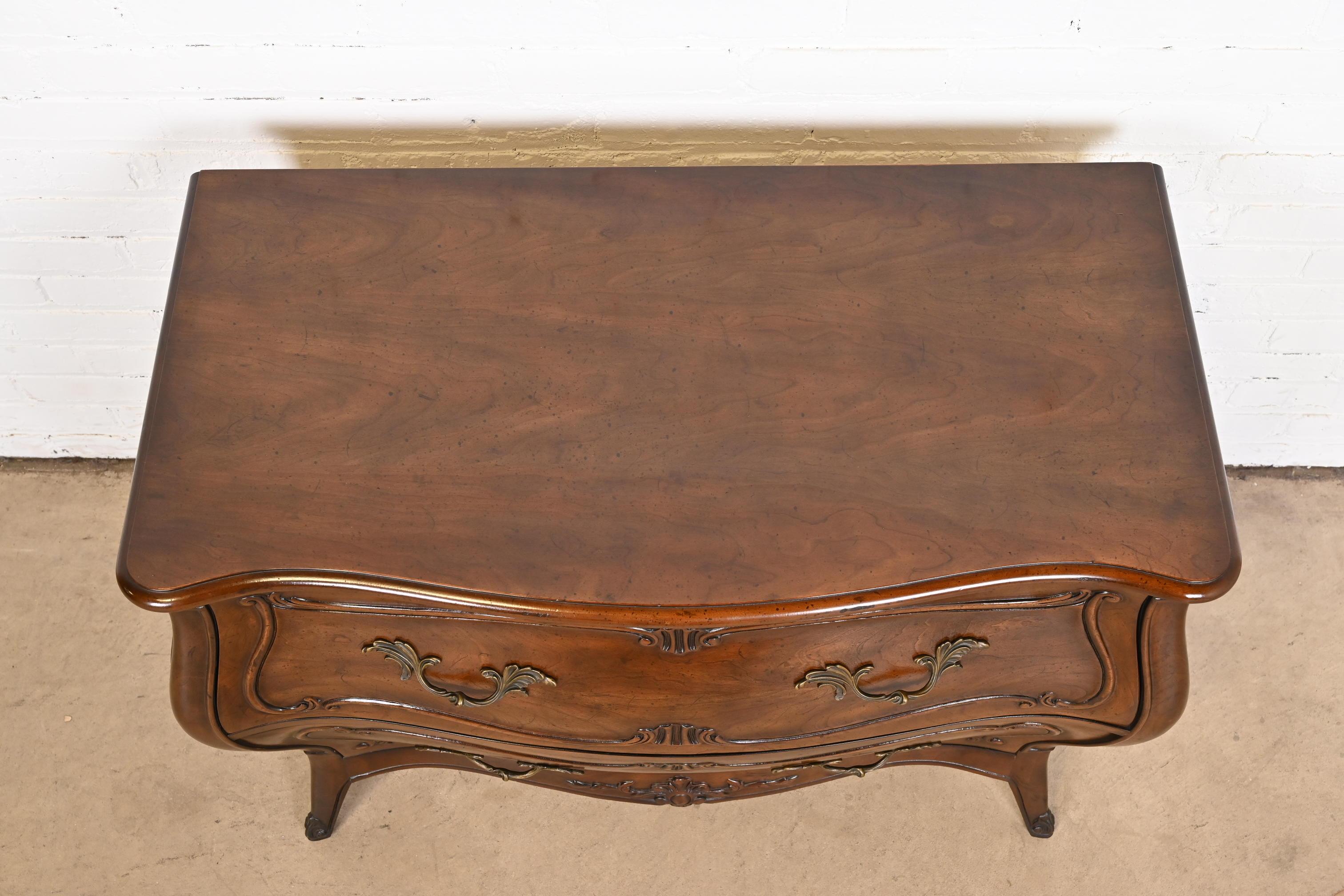 Henredon French Provincial Louis XV Carved Walnut Bombay Chest 4