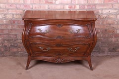 Henredon French Provincial Louis XV Carved Walnut Bombay Chest