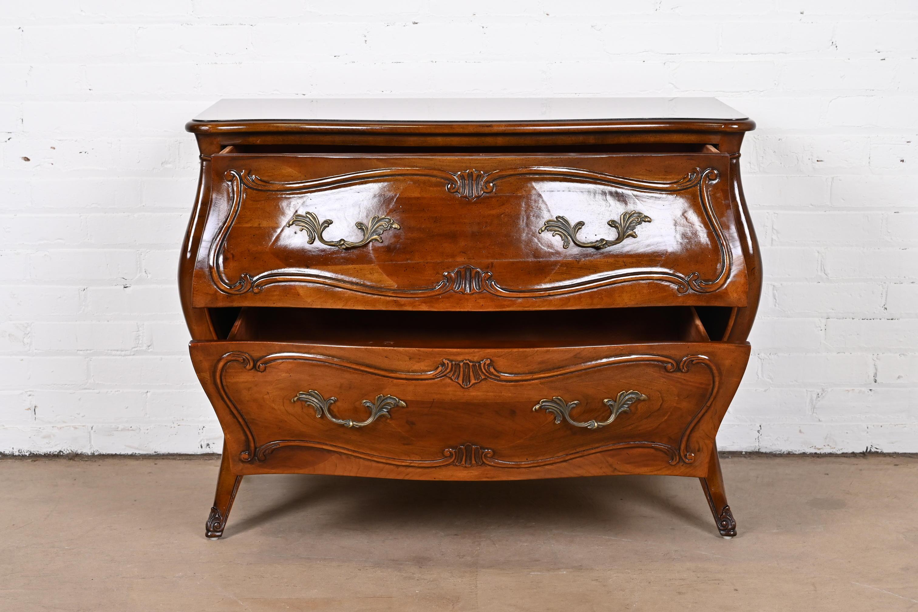 Henredon French Provincial Louis XV Carved Walnut Bombay Chest 2