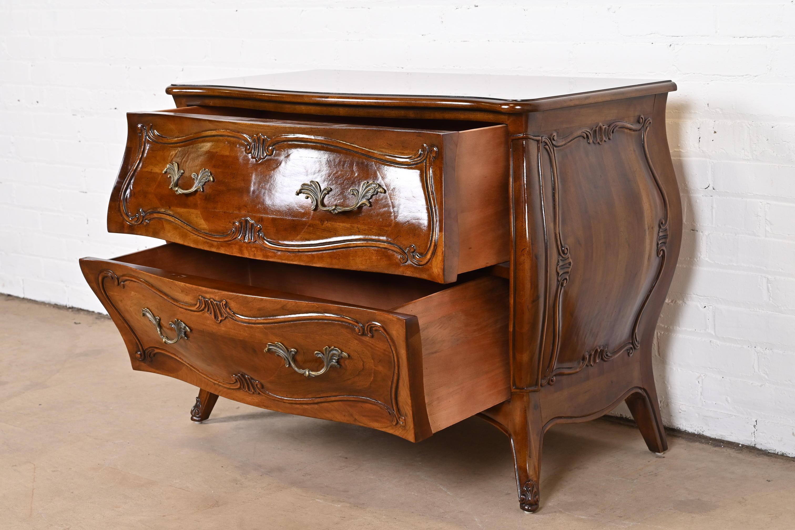 Henredon French Provincial Louis XV Carved Walnut Bombay Chest 3