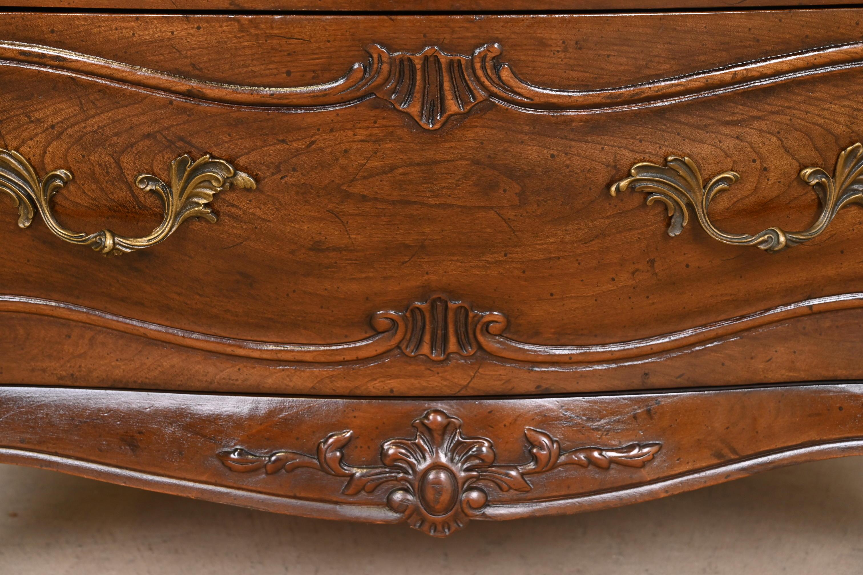 Henredon French Provincial Louis XV Carved Walnut Bombay Chest 3